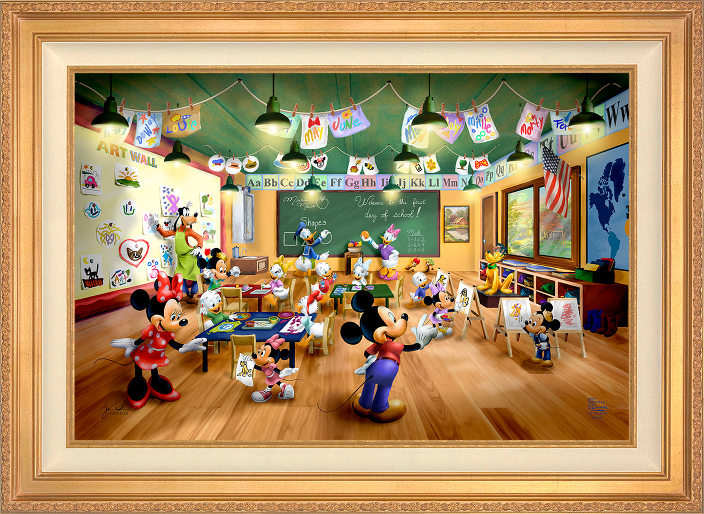Disney Mickey and Minnie Schoolhouse - Limited Edition Canvas