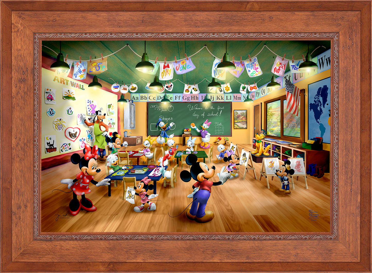 Disney Mickey and Minnie Schoolhouse - Limited Edition Canvas