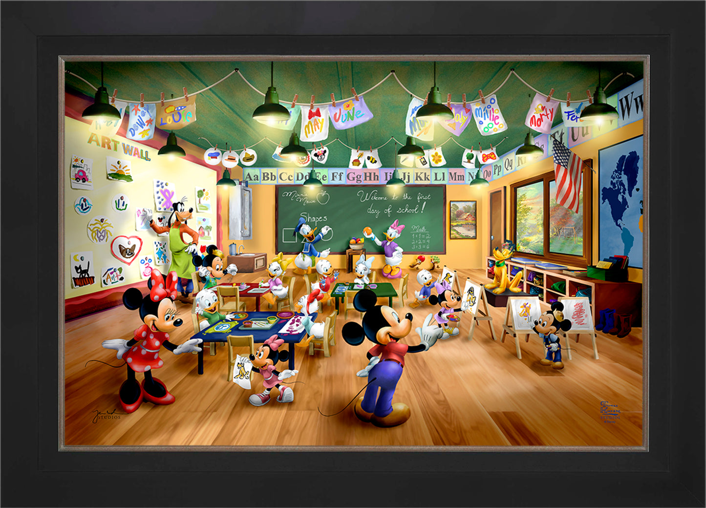 Disney Mickey and Minnie Schoolhouse - Limited Edition Canvas