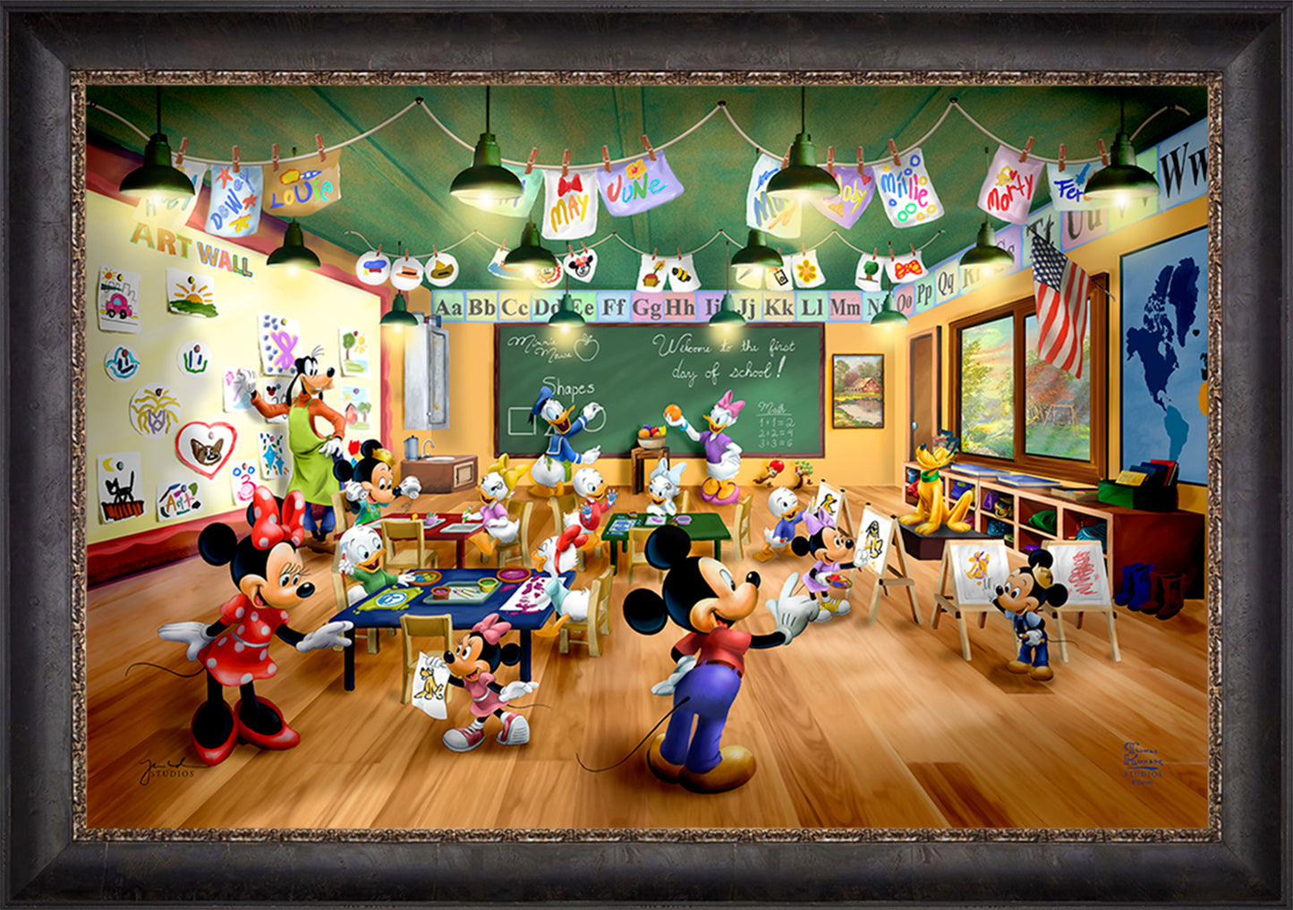 Disney Mickey and Minnie Schoolhouse - Limited Edition Canvas