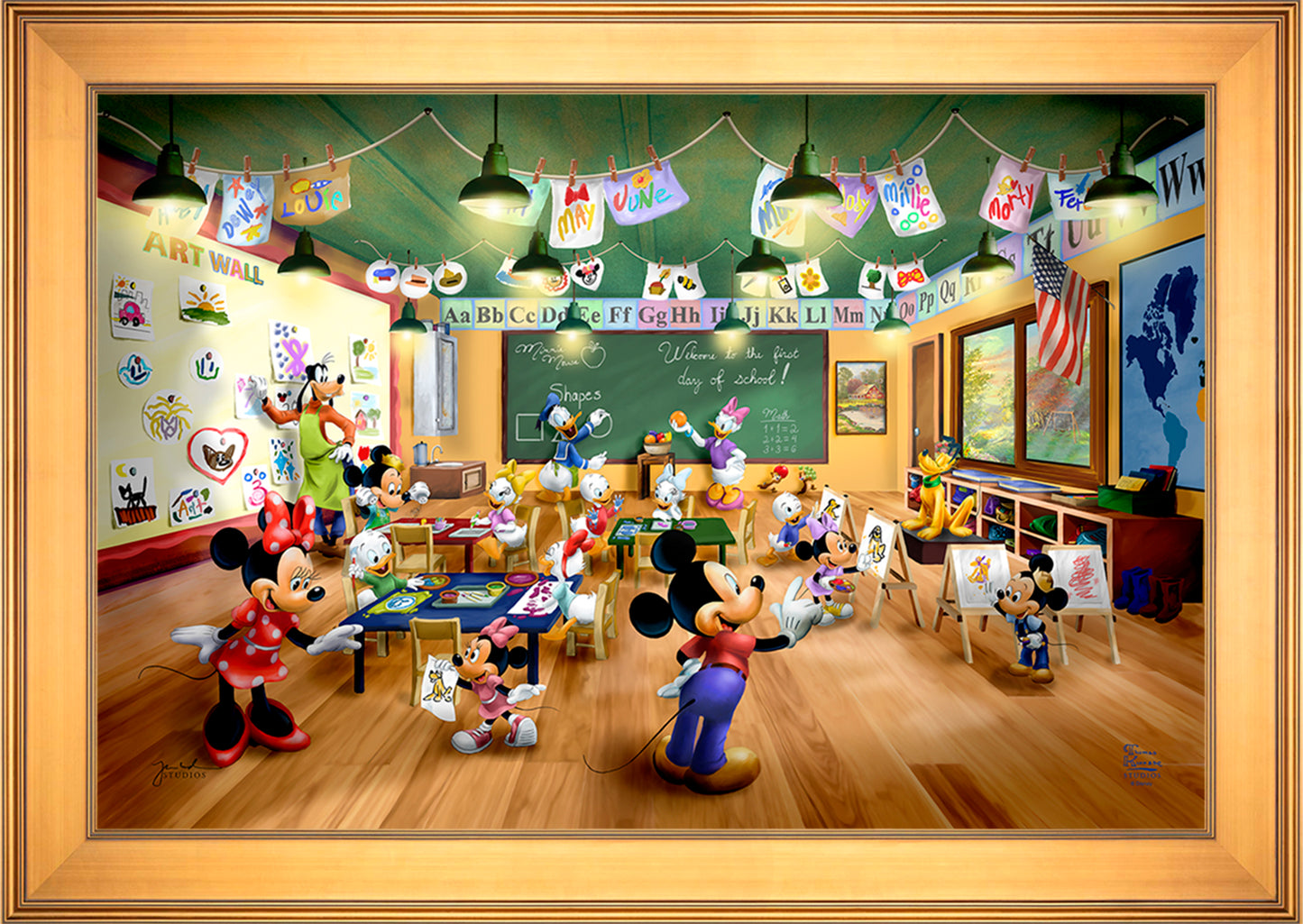 Disney Mickey and Minnie Schoolhouse - Limited Edition Canvas
