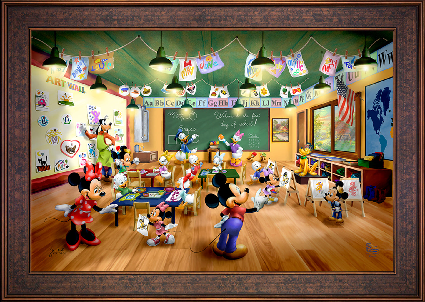 Disney Mickey and Minnie Schoolhouse - Limited Edition Canvas