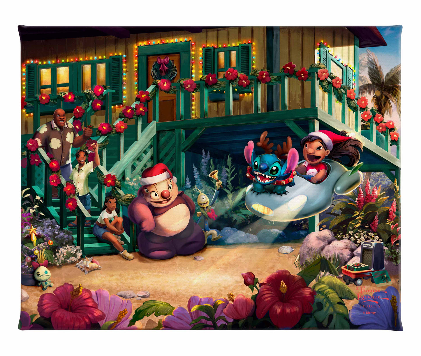 Disney Lilo and Stitch Aloha Christmas - 8" x 10" Gallery Wrapped Canvas