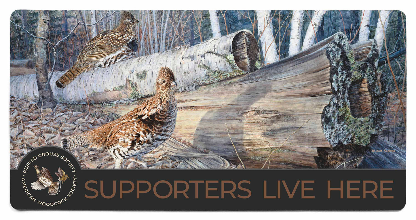 Morning Glow - Ruffed Grouse - 2' x 4' Personalized Floor Mat
