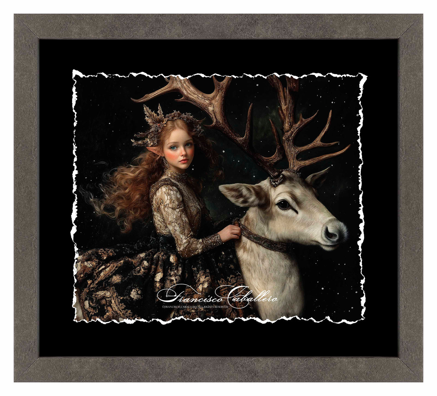 Elven Magic Under Stars - Deckled Edge Paper Print