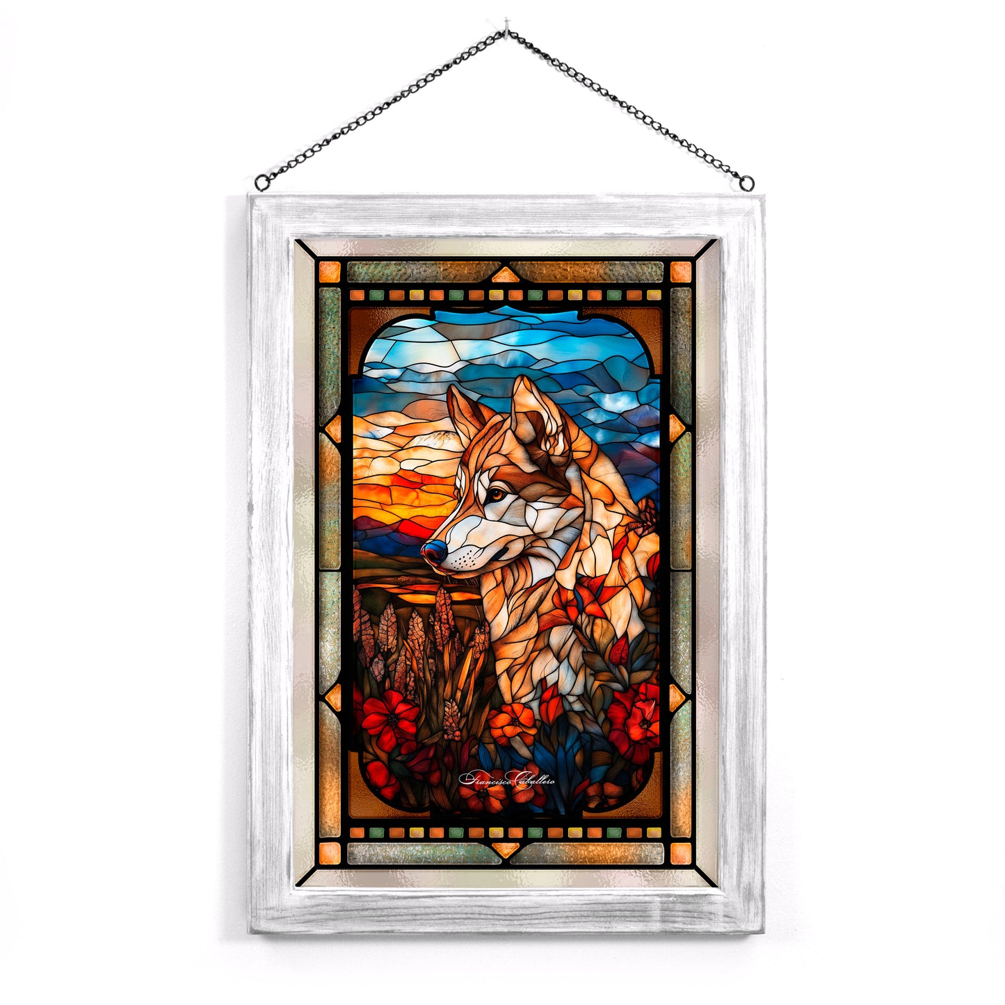 Siberian Husky - Stained Glass Art
