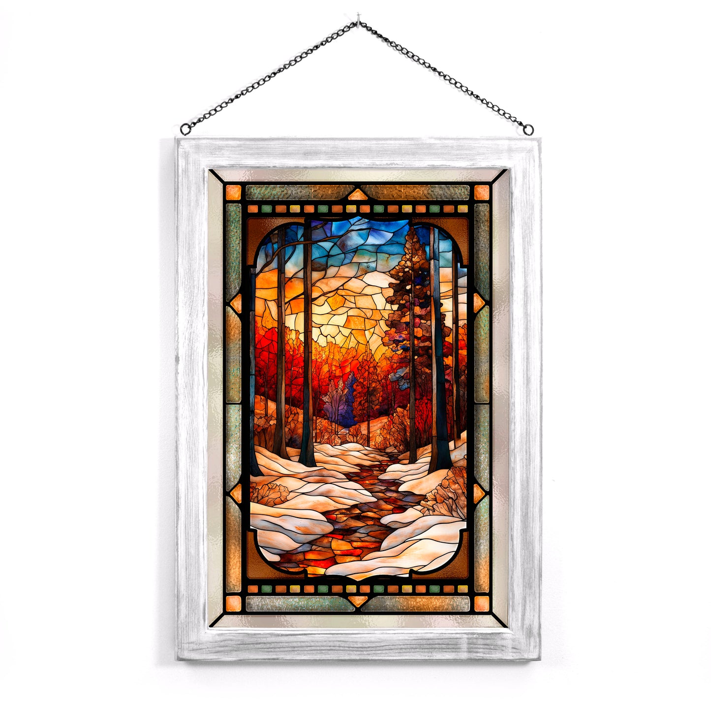 Frost's Golden Moment - Stained Glass Art