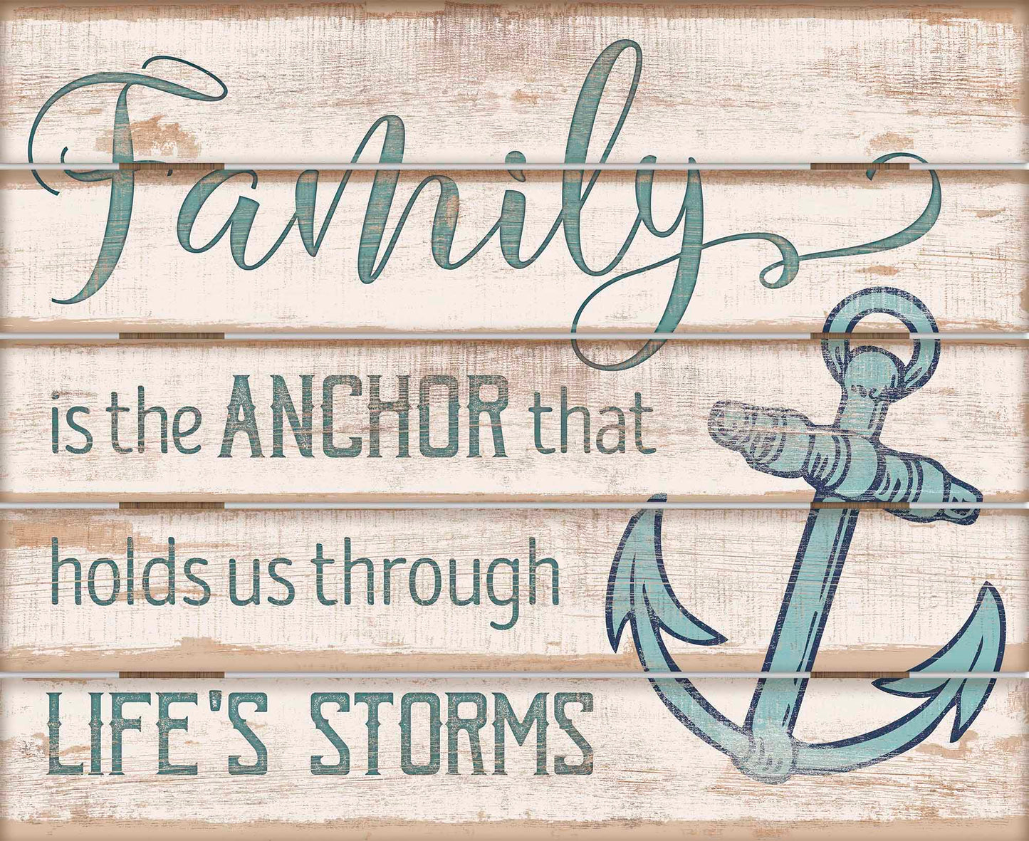 Family Anchor - 18" x 22" Pallet Wall Art