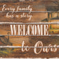 Welcome Family Story - 18" x 22" Pallet Wall Art