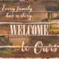Welcome Family Story - 18" x 22" Pallet Wall Art