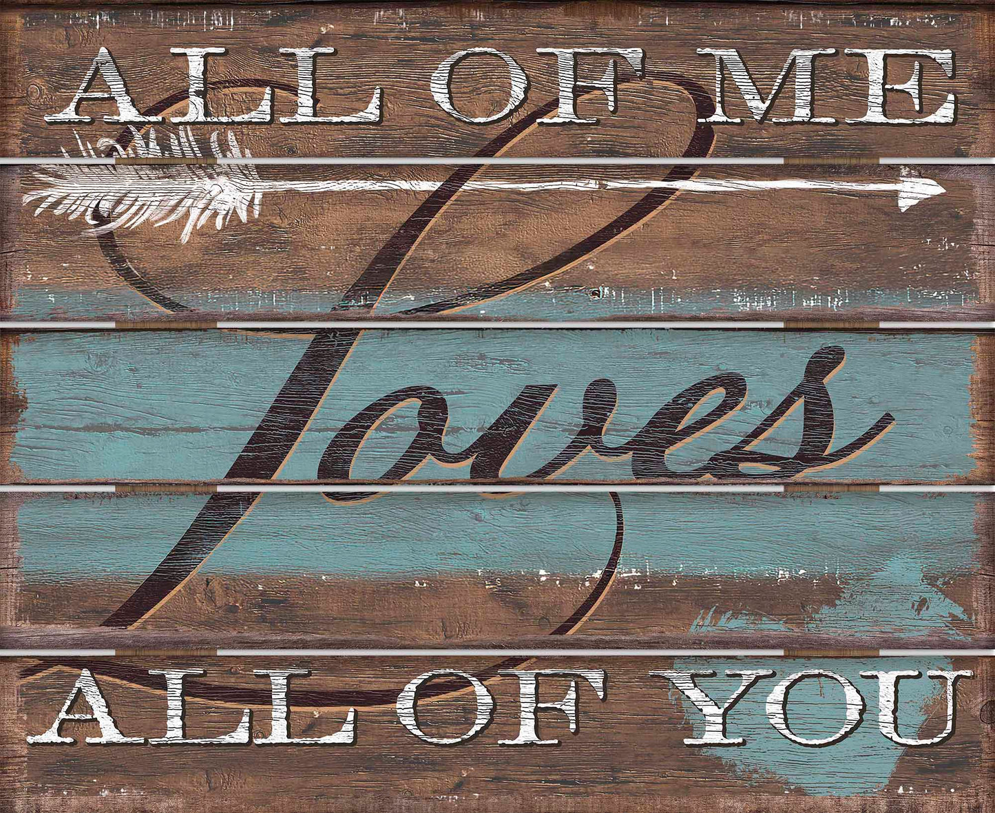 All Me Loves You - 18" x 22" Pallet Wall Art