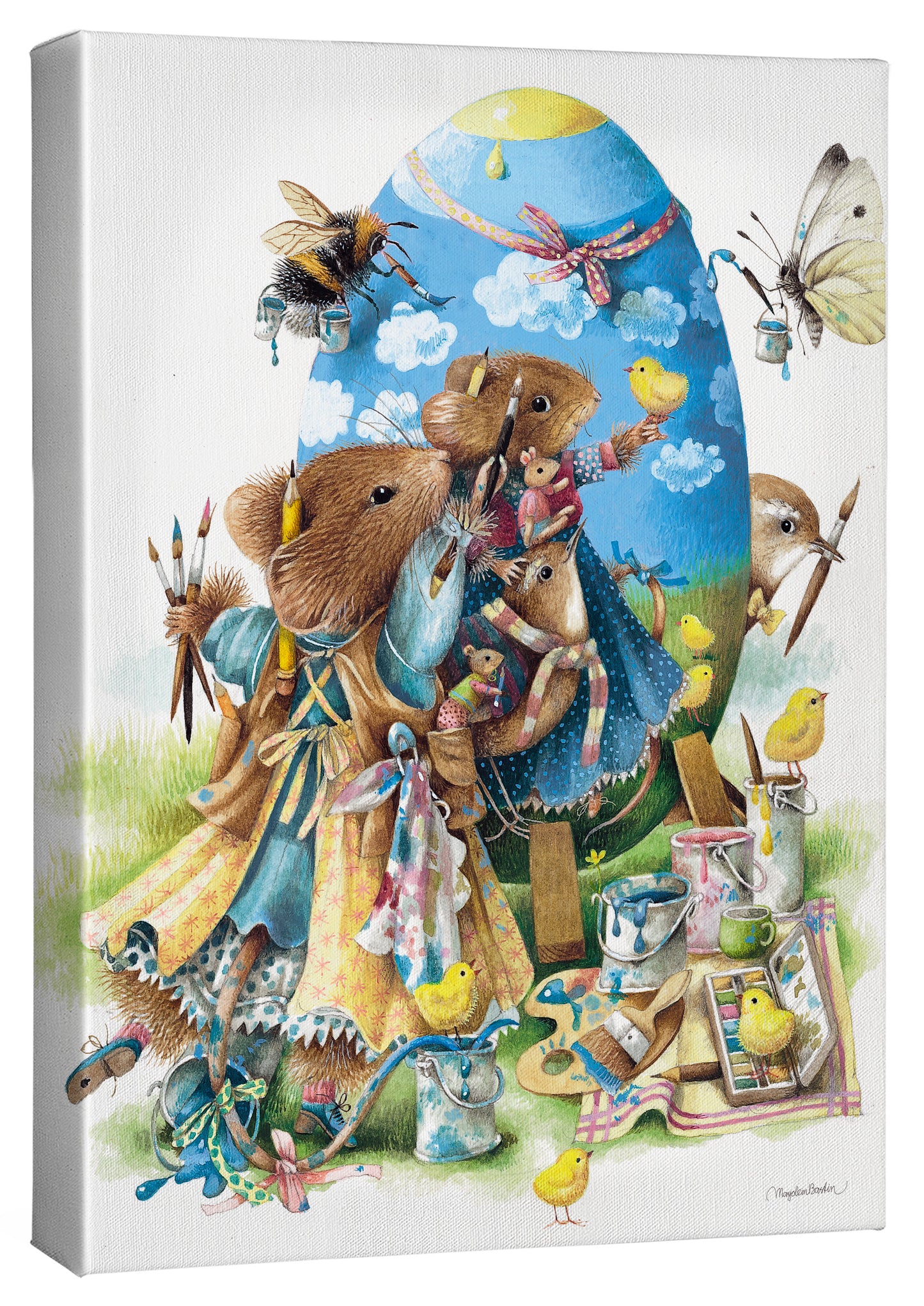 The Easter Egg Ensemble - 13" x 18" Gallery Wrapped Canvas