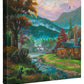 Black Bear Cabin - 14" x 14" Gallery Wrapped Canvas