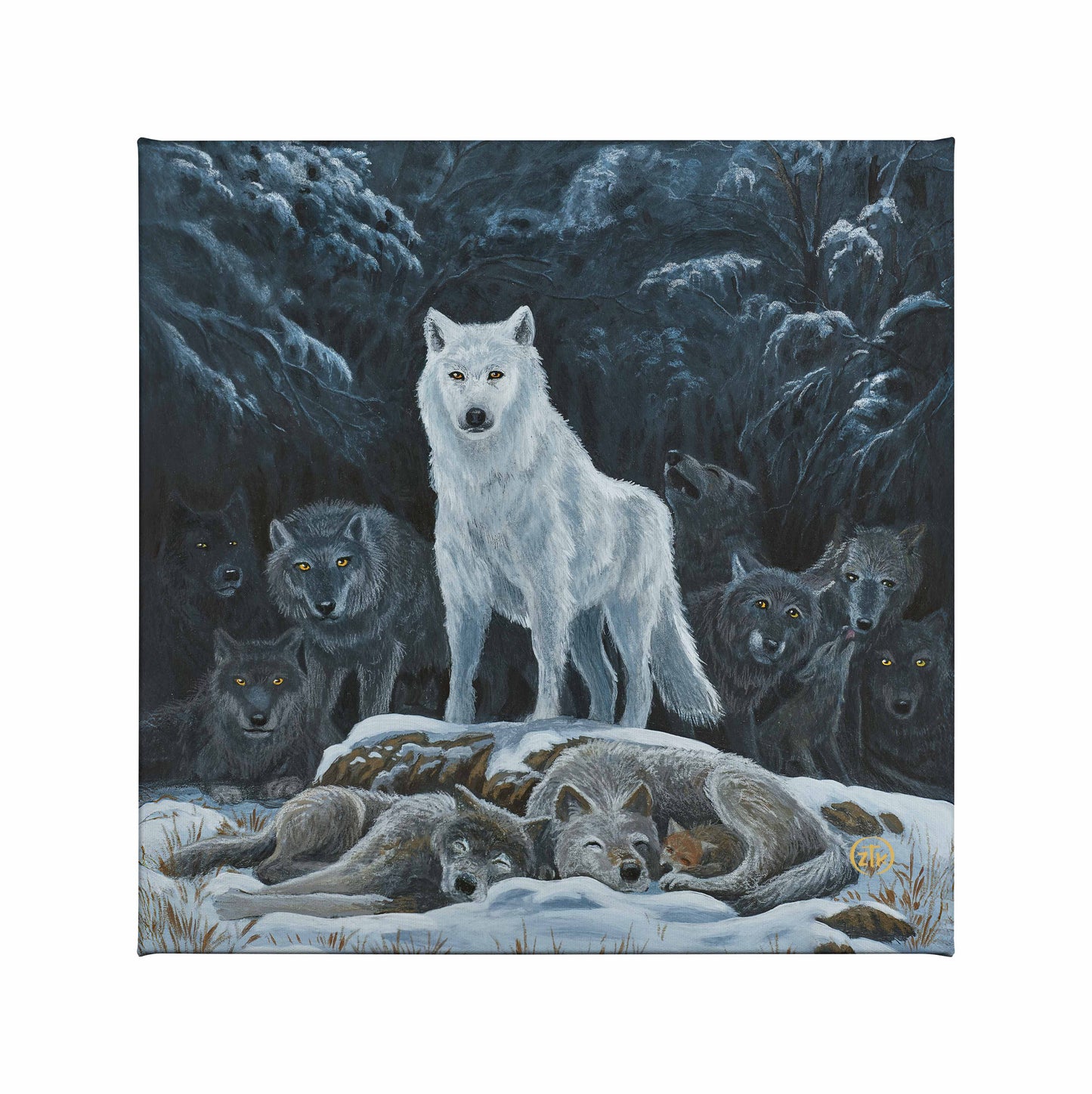 Winter Guard - 14" x 14" Gallery Wrapped Canvas