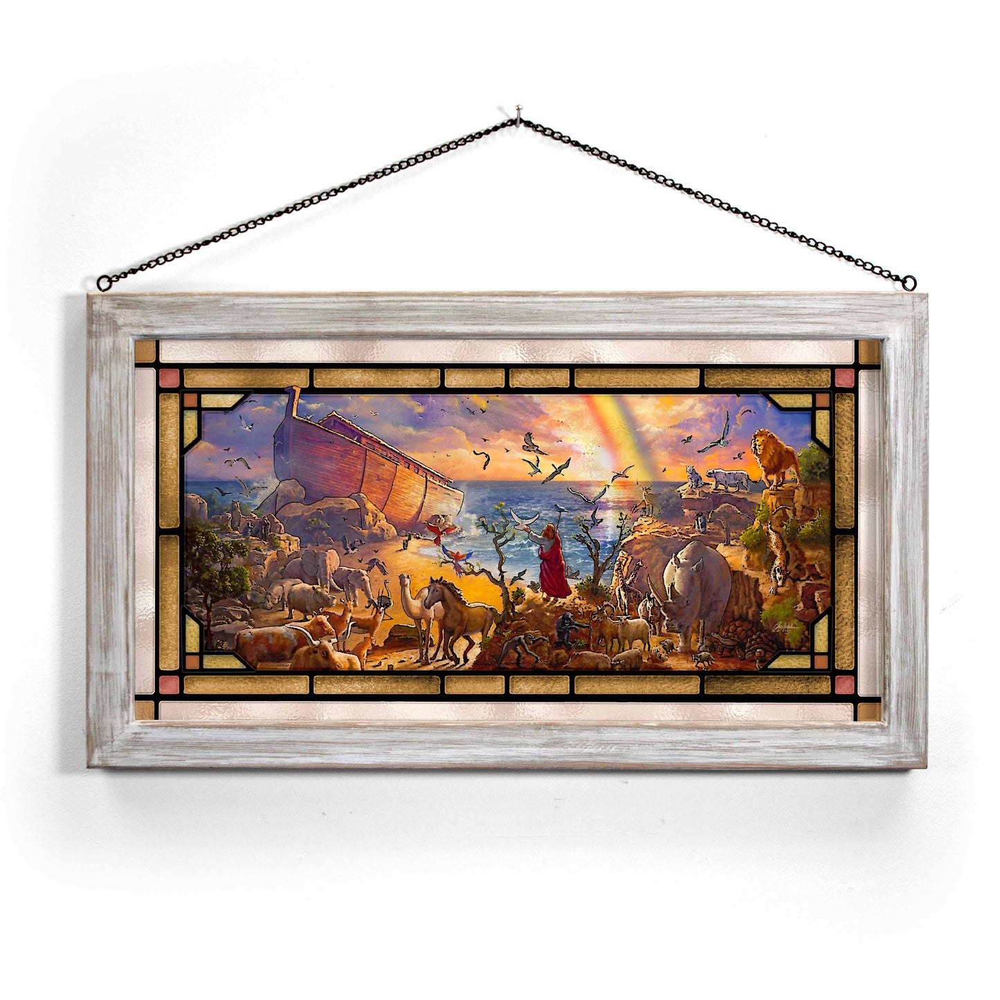 Noahs Ark - Stained Glass Art