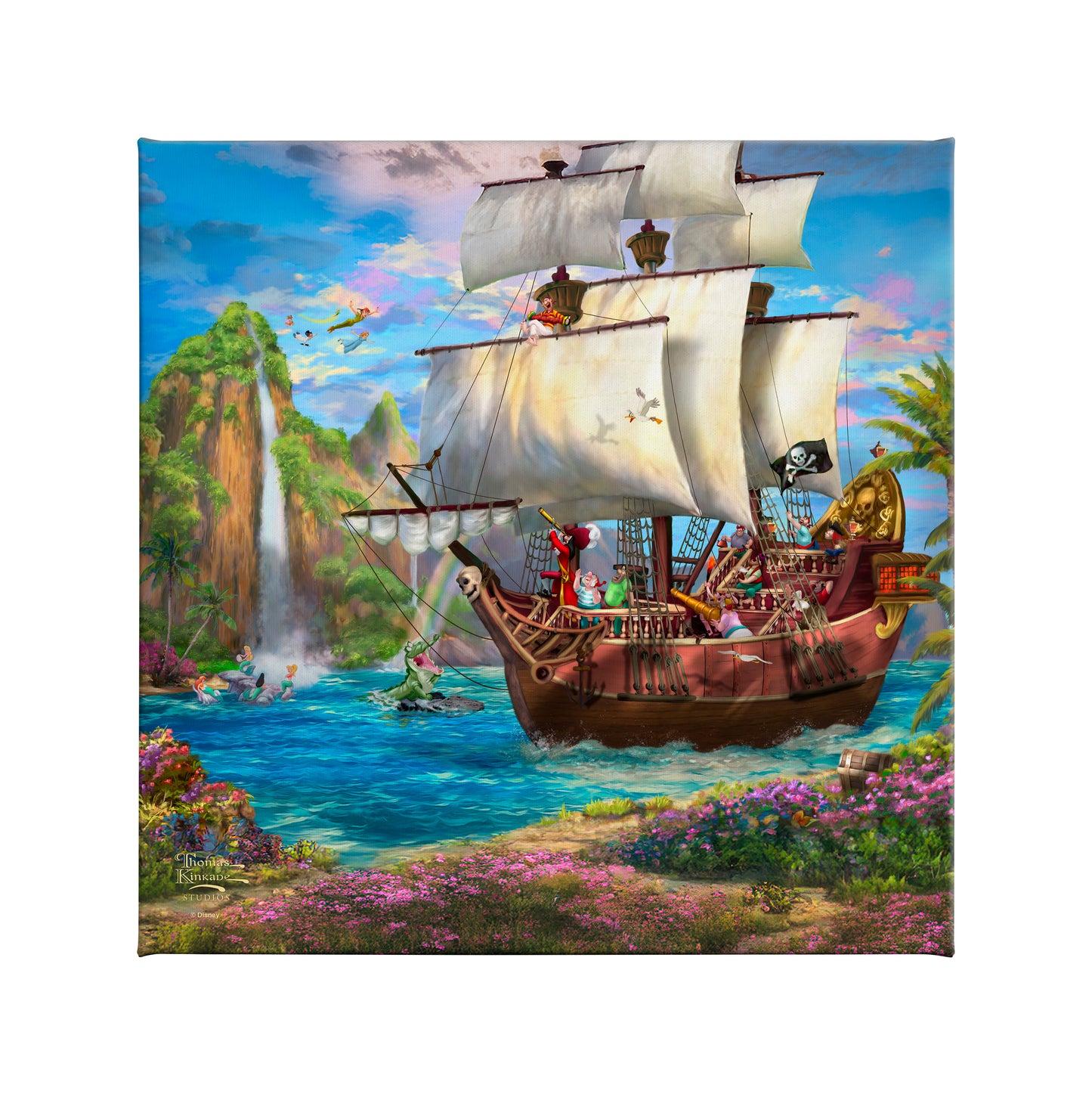 Disney Captain Hook's Never Land Voyage - 14" x 14" Gallery Wrapped Canvas