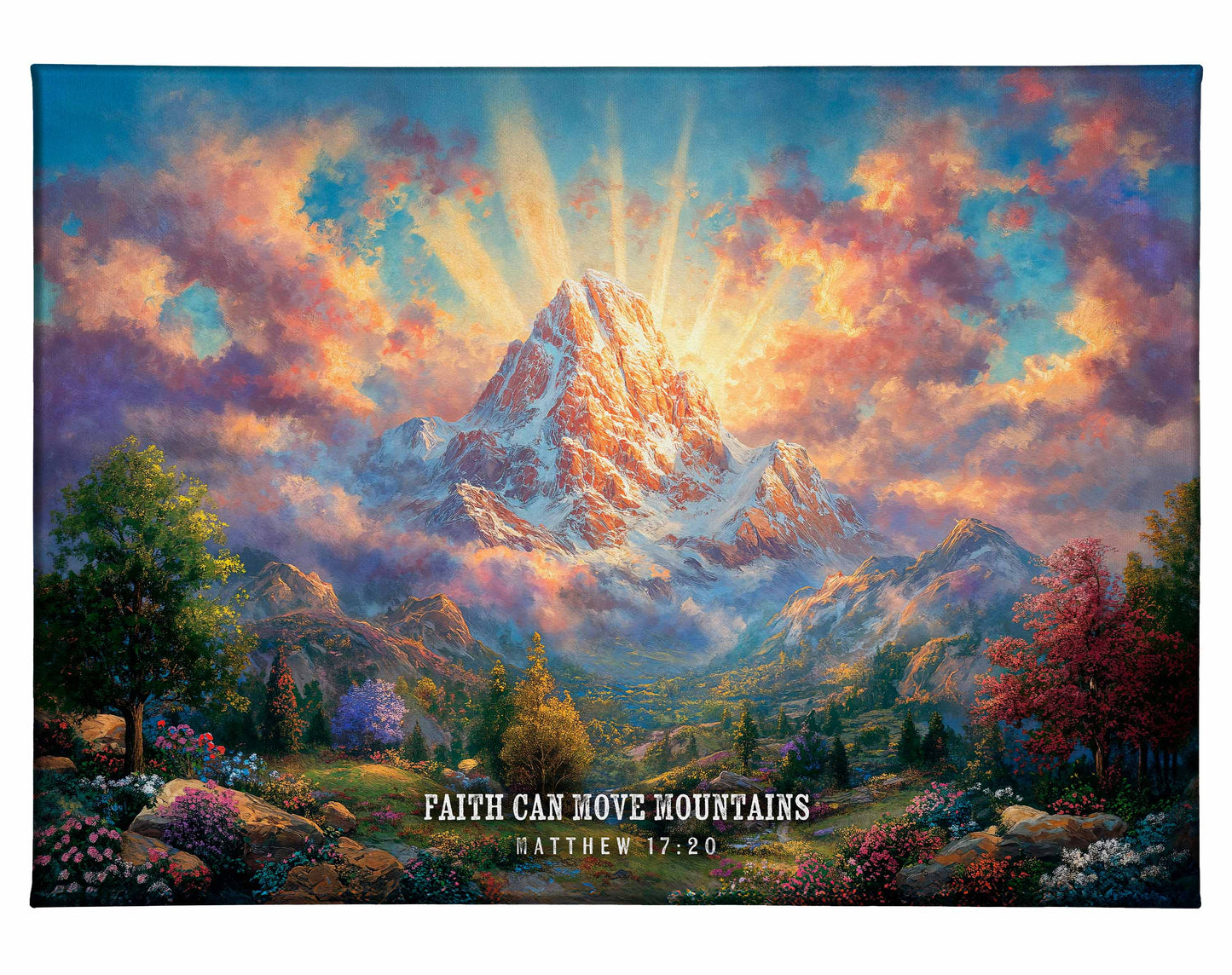 Faith Can Move Mountains - 13" x 18" Gallery Wrapped Canvas