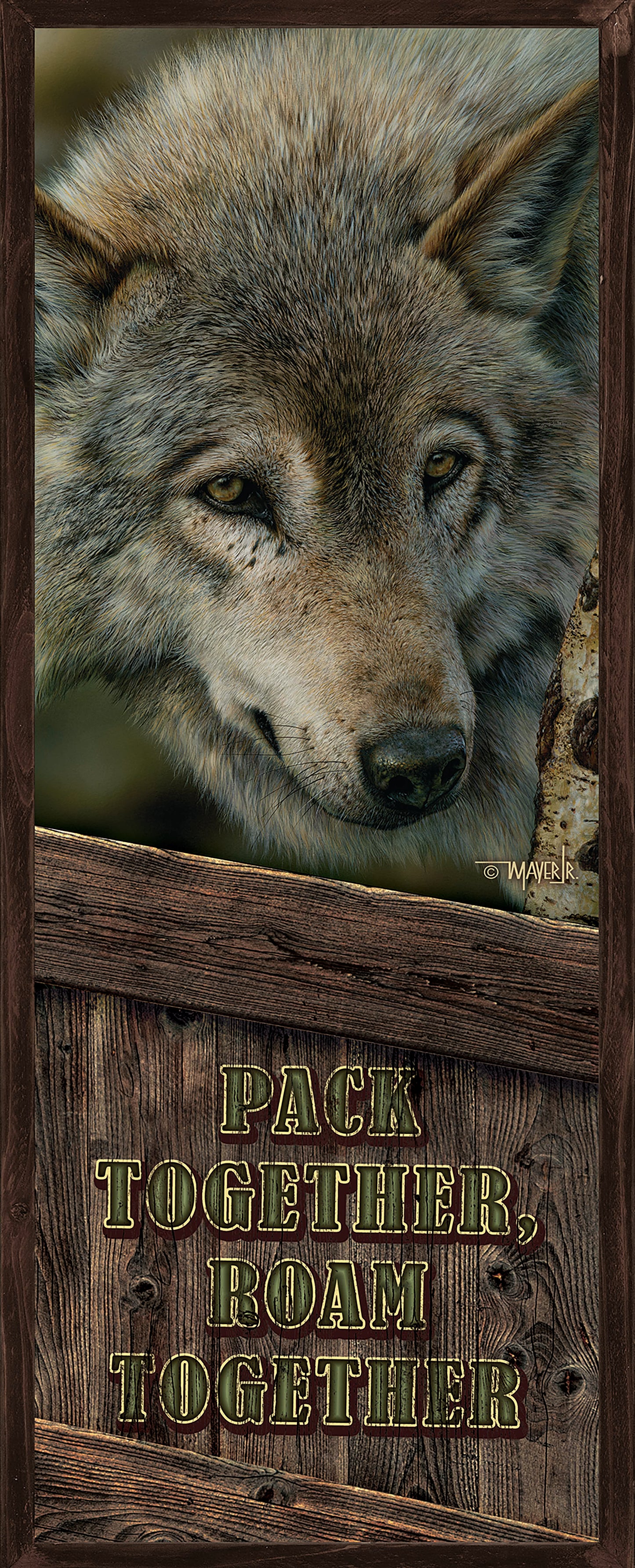 Silver and Gold - 12" x 30" Wood Sign
