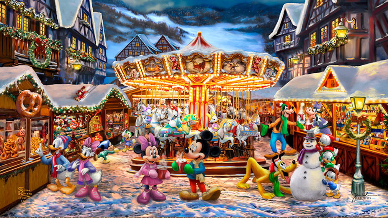 Disney Mickey and Minnie Christmas Market - Jewel Edition Art