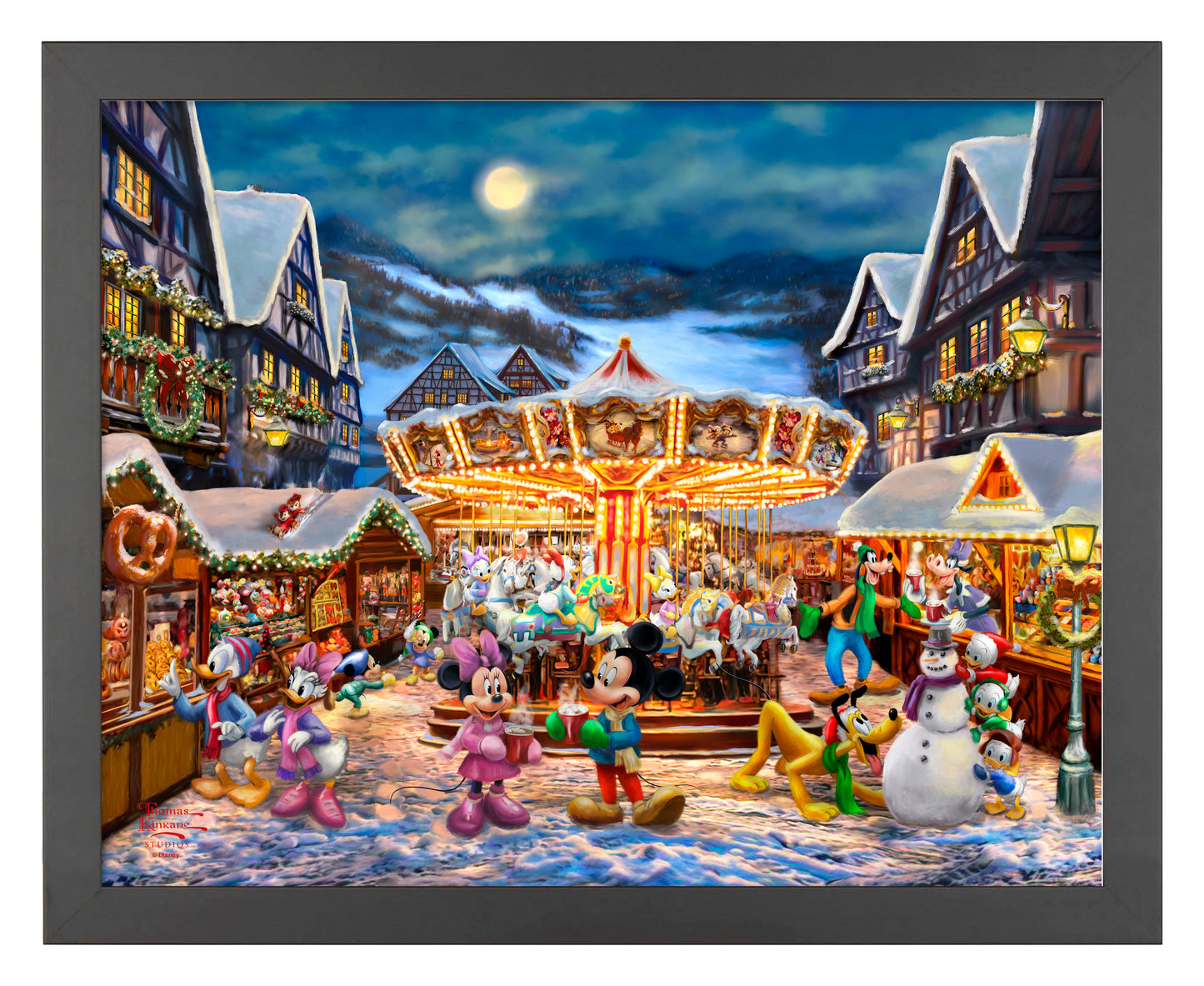 Disney Mickey and Minnie Christmas Market - Art Prints
