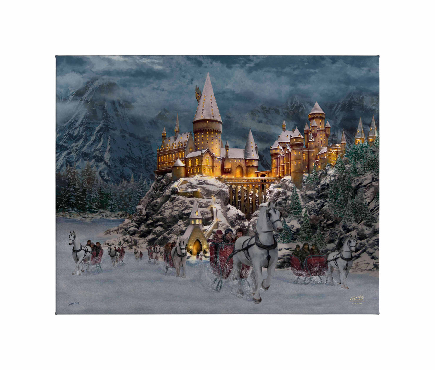 Hogwarts Castle in Winter - 24" x 30" Gallery Wrapped Canvas