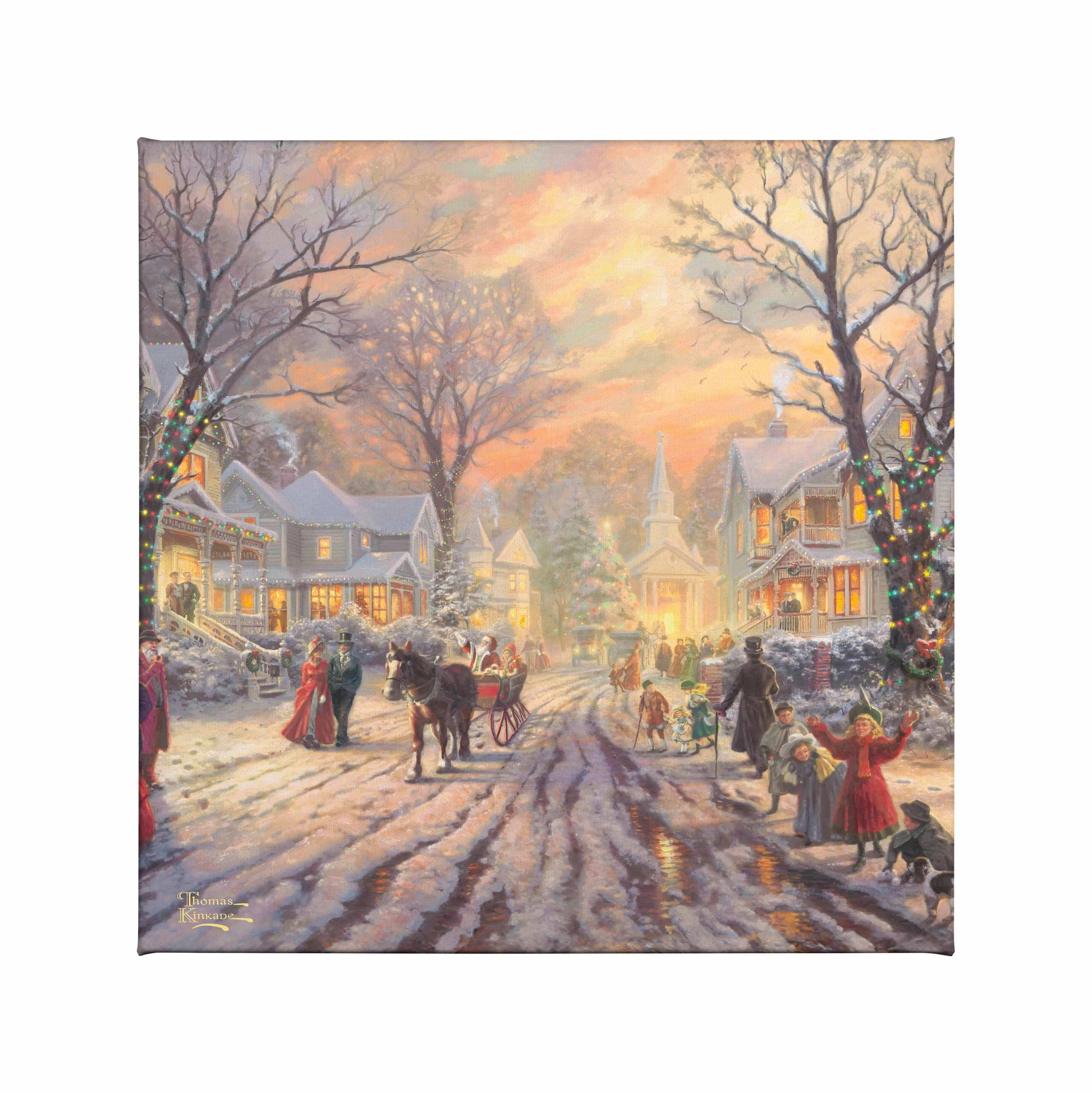 Painting of Victorian Christmas