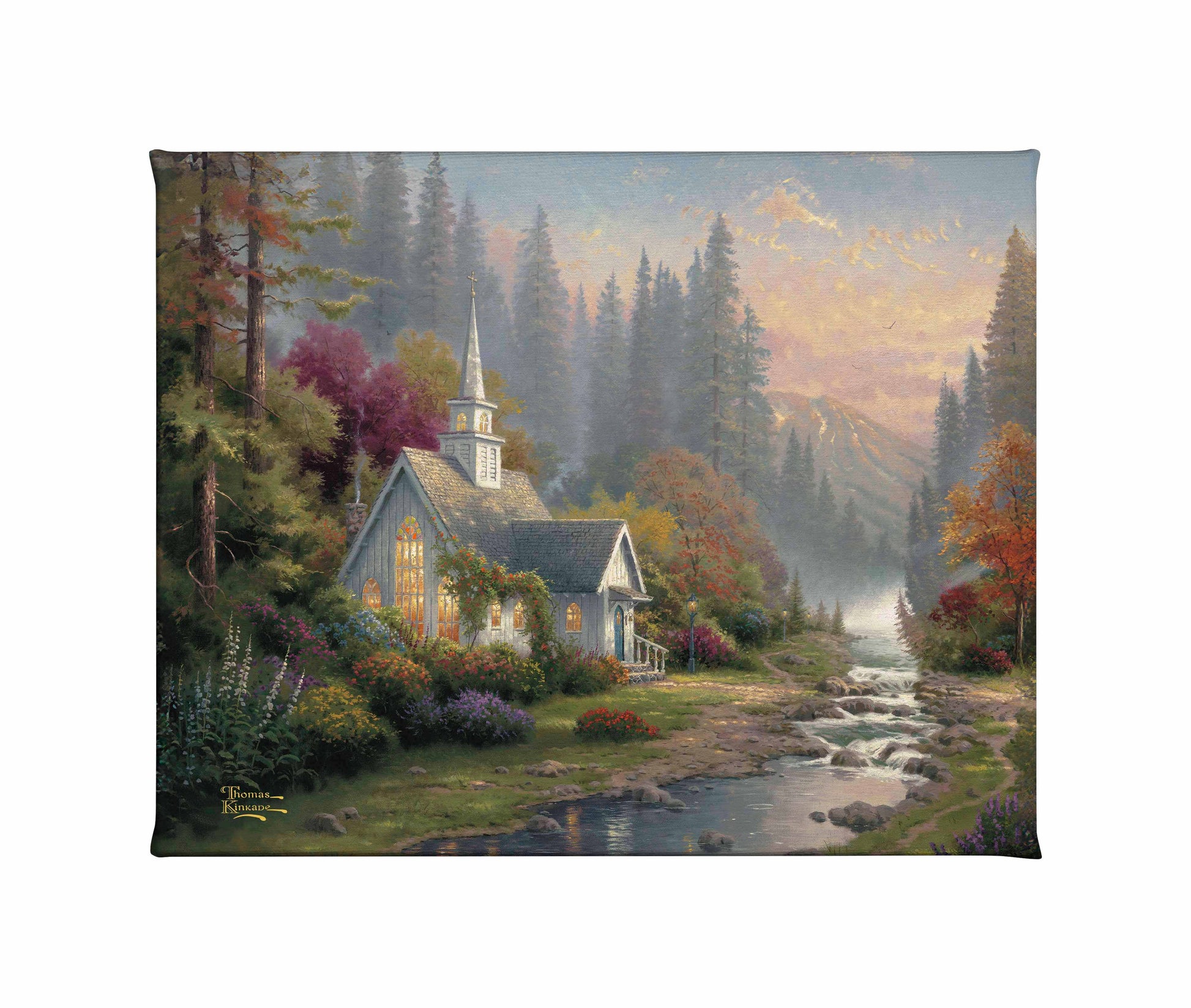 Painting of a landscape with a house