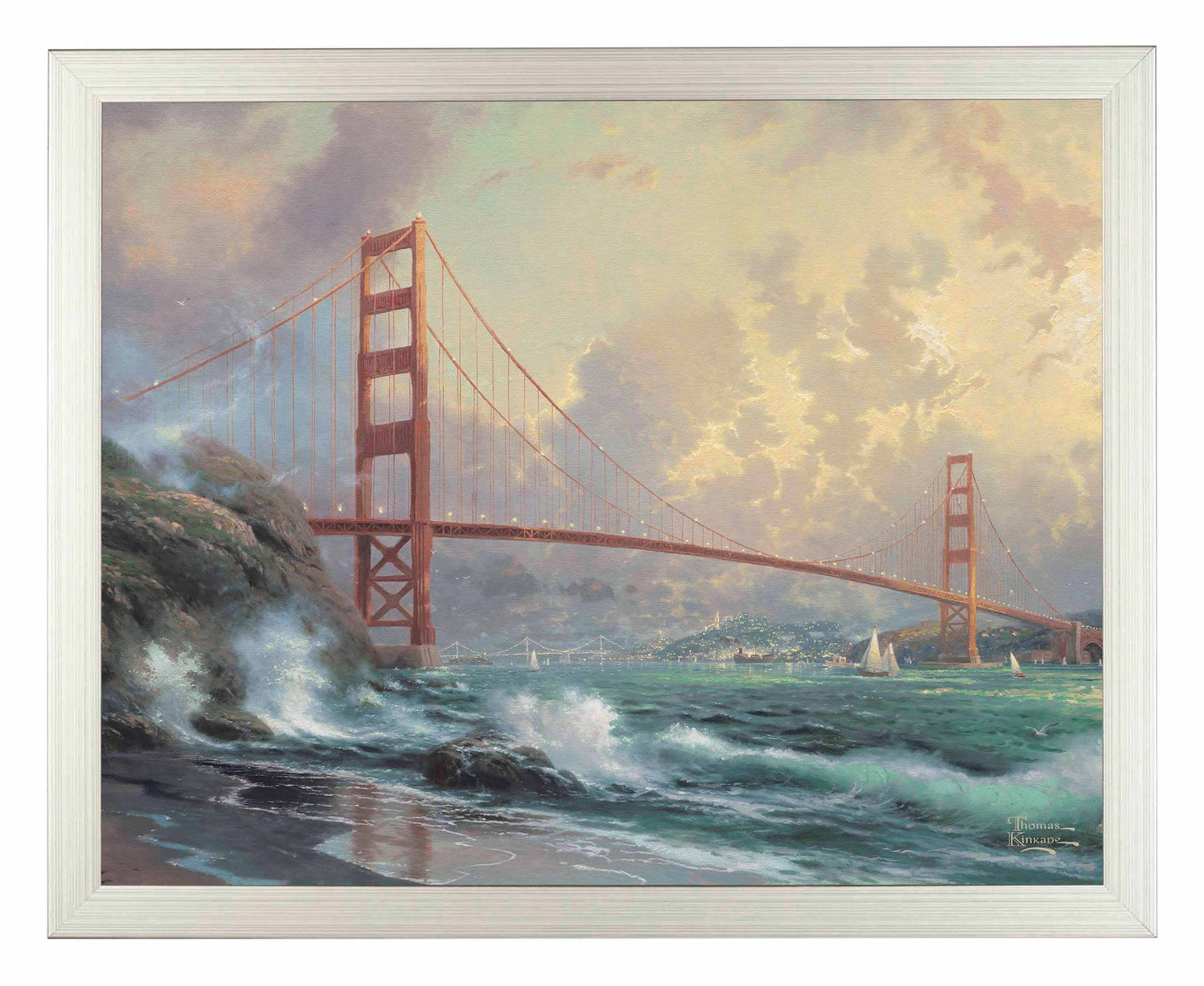 Framed painting of the Golden Gate Bridge 