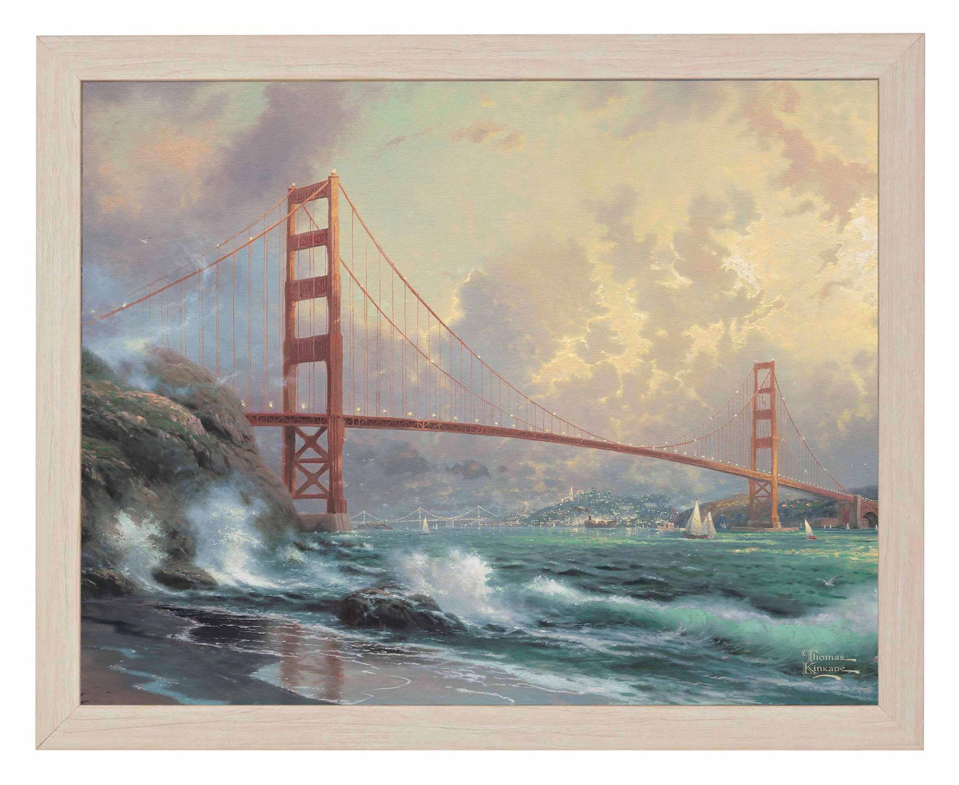 Framed painting of the Golden Gate Bridge 