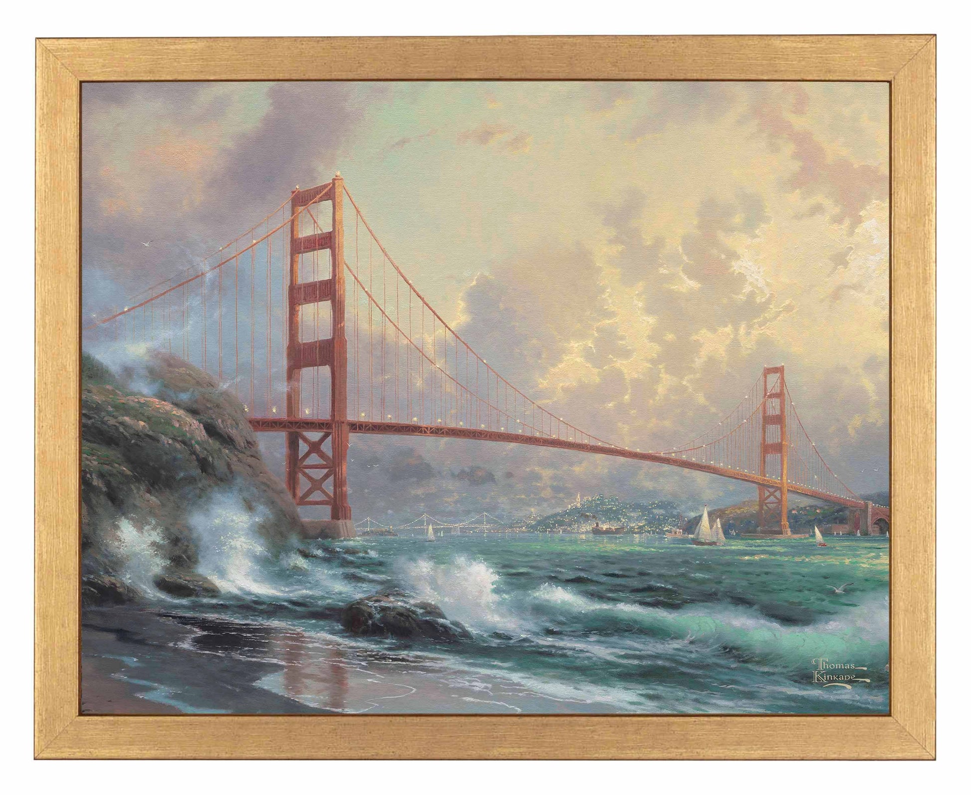 Framed painting of the Golden Gate Bridge 