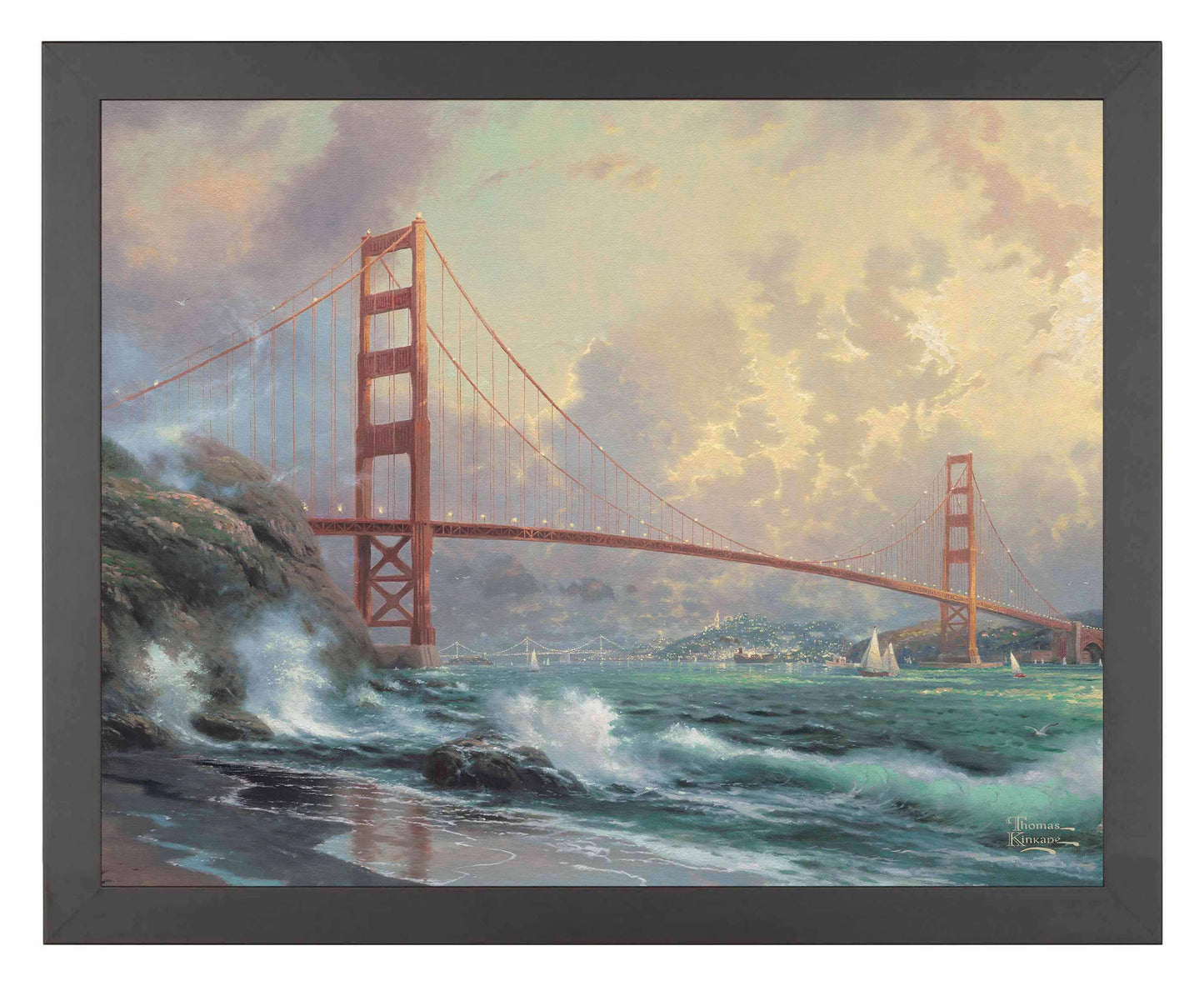 Framed painting of the Golden Gate Bridge 