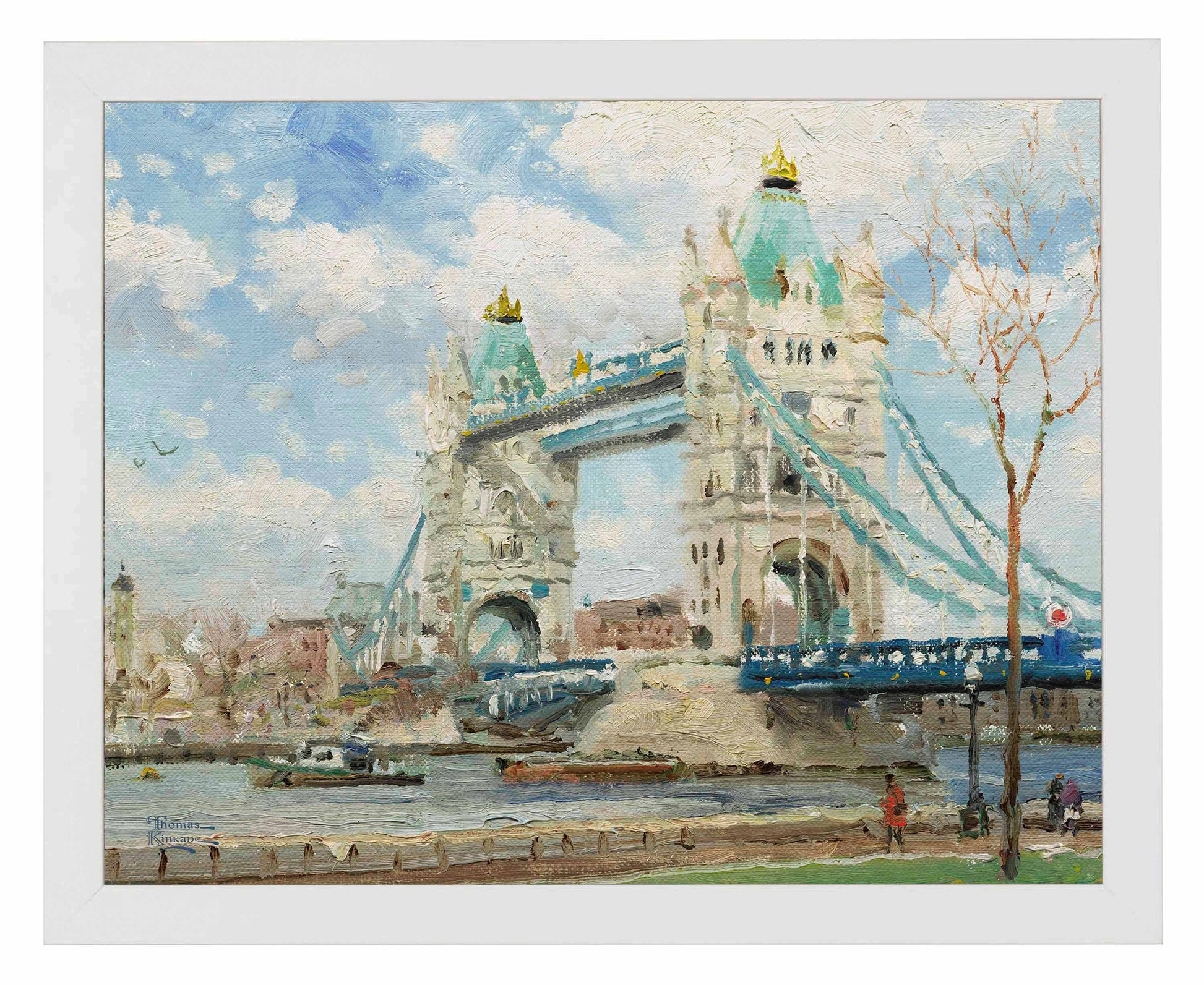 Framed painting of London Tower Bridge 