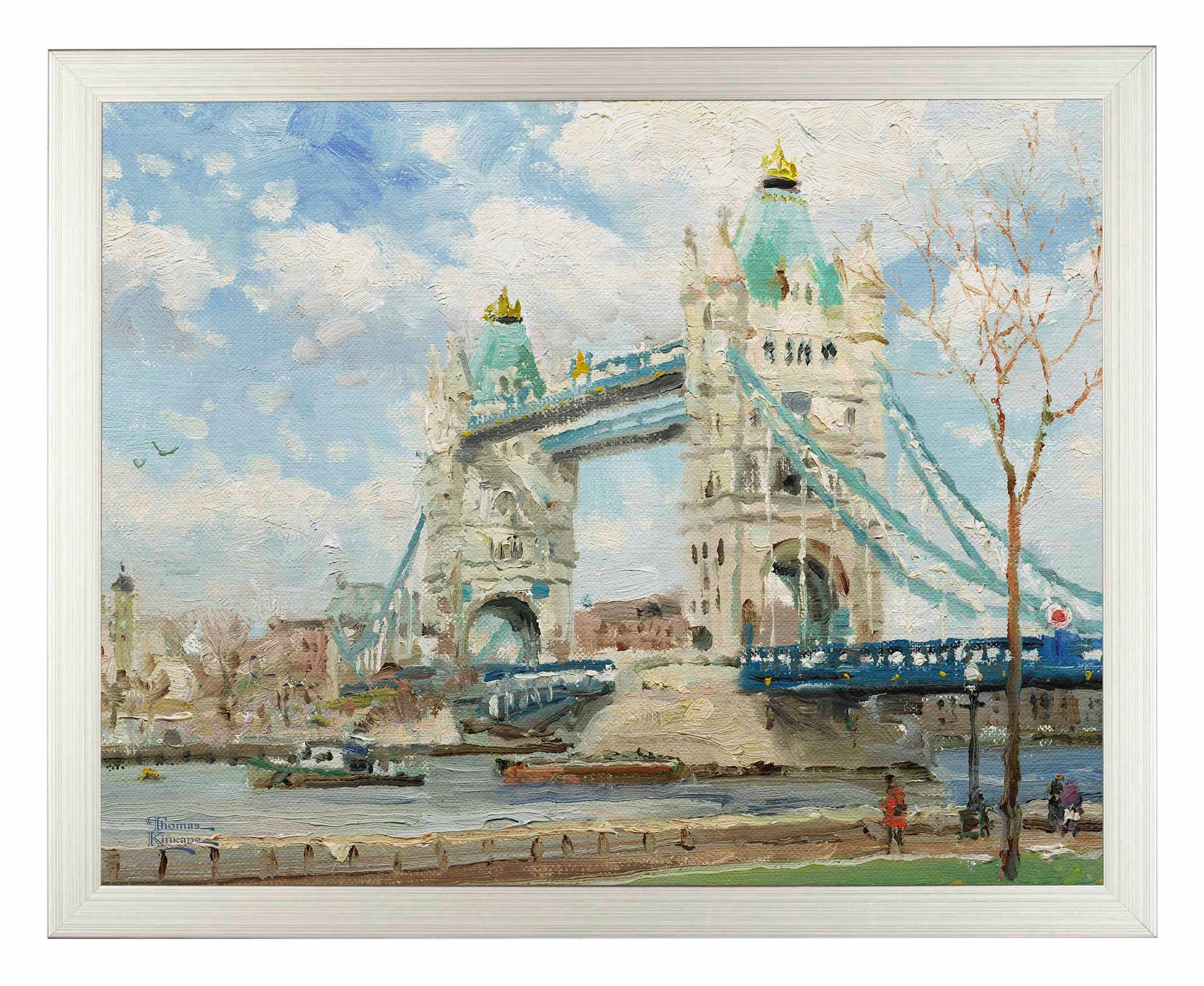 Framed painting of London Tower Bridge 