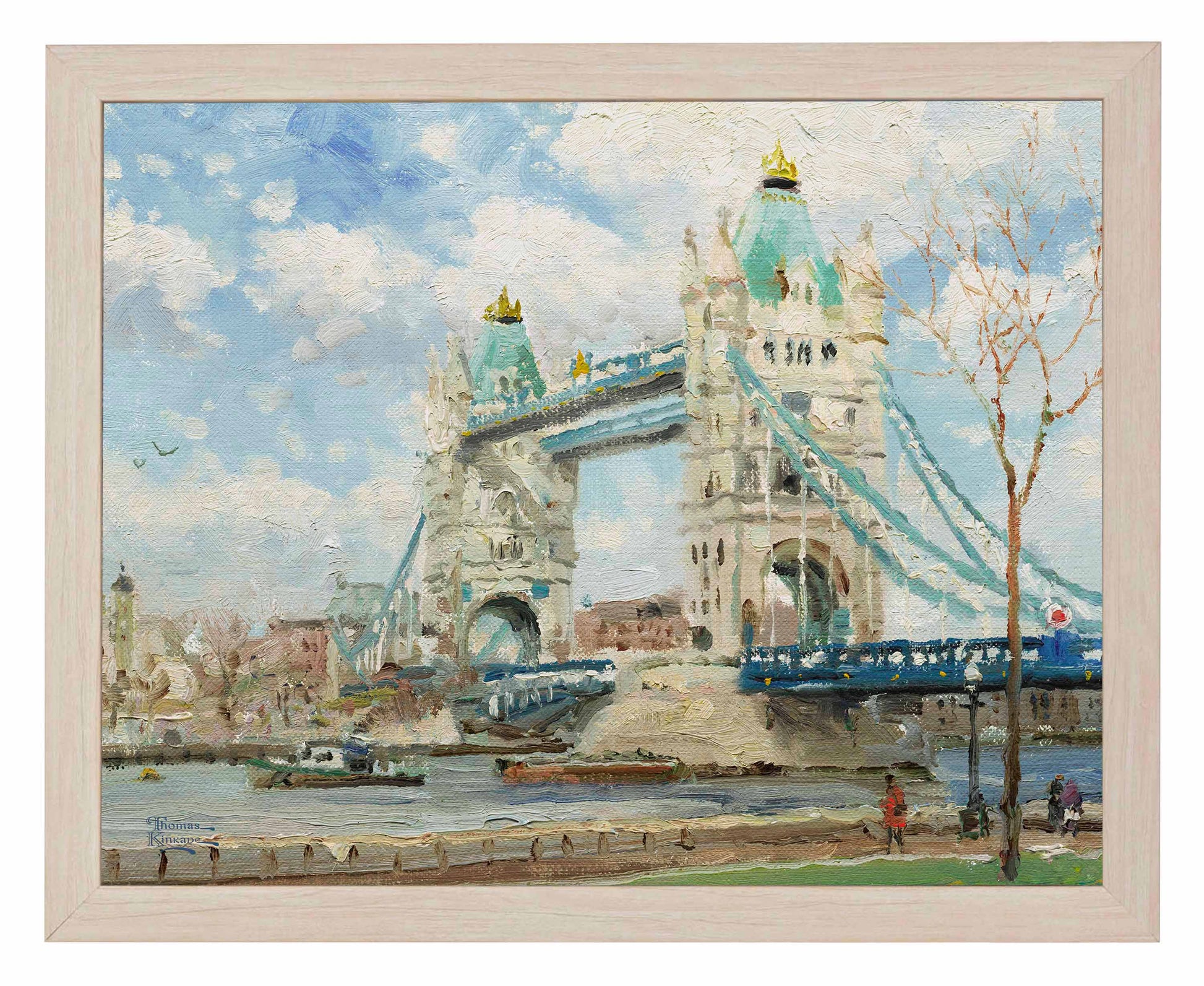 Framed painting of London Tower Bridge 
