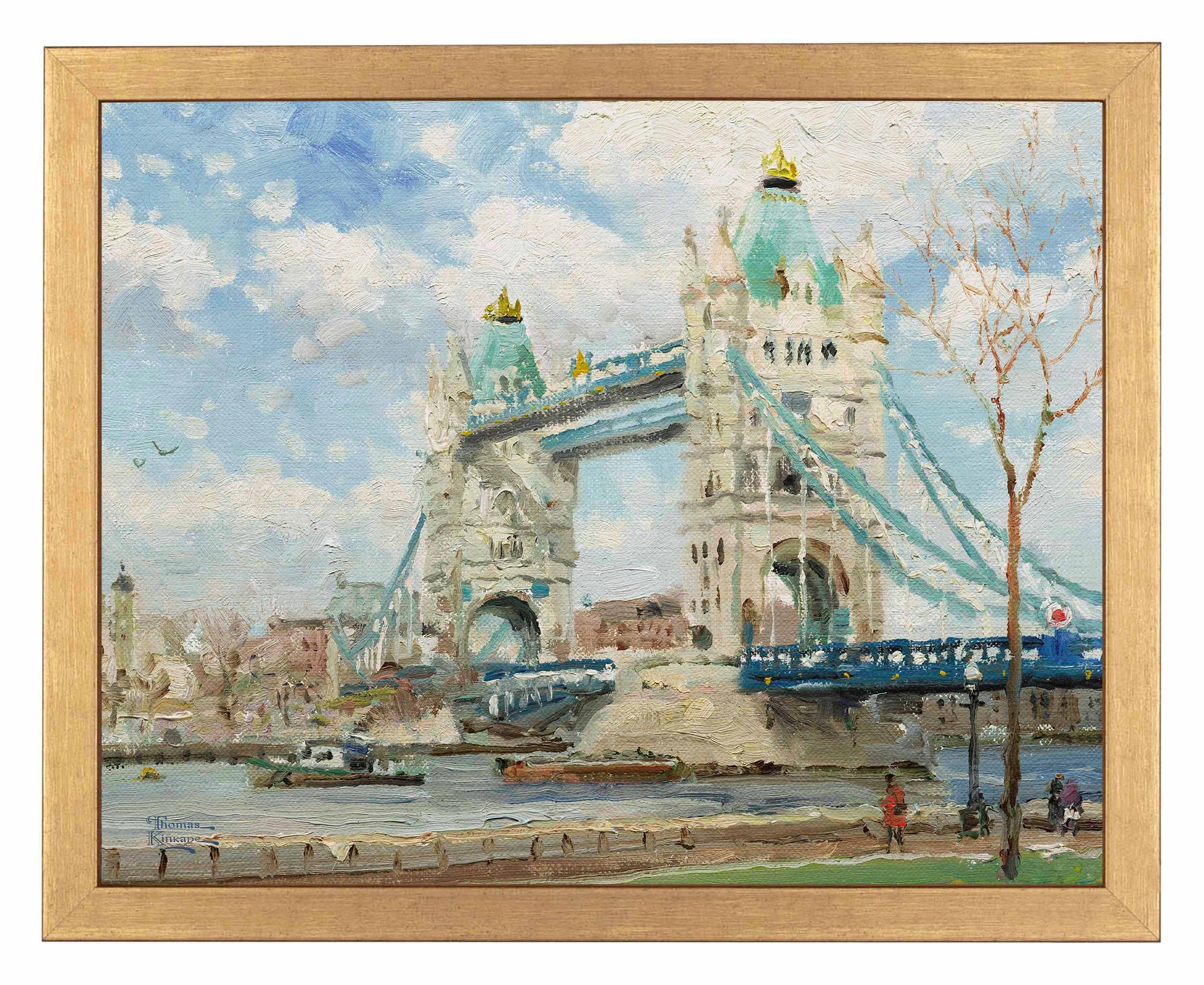 Framed painting of London Tower Bridge 