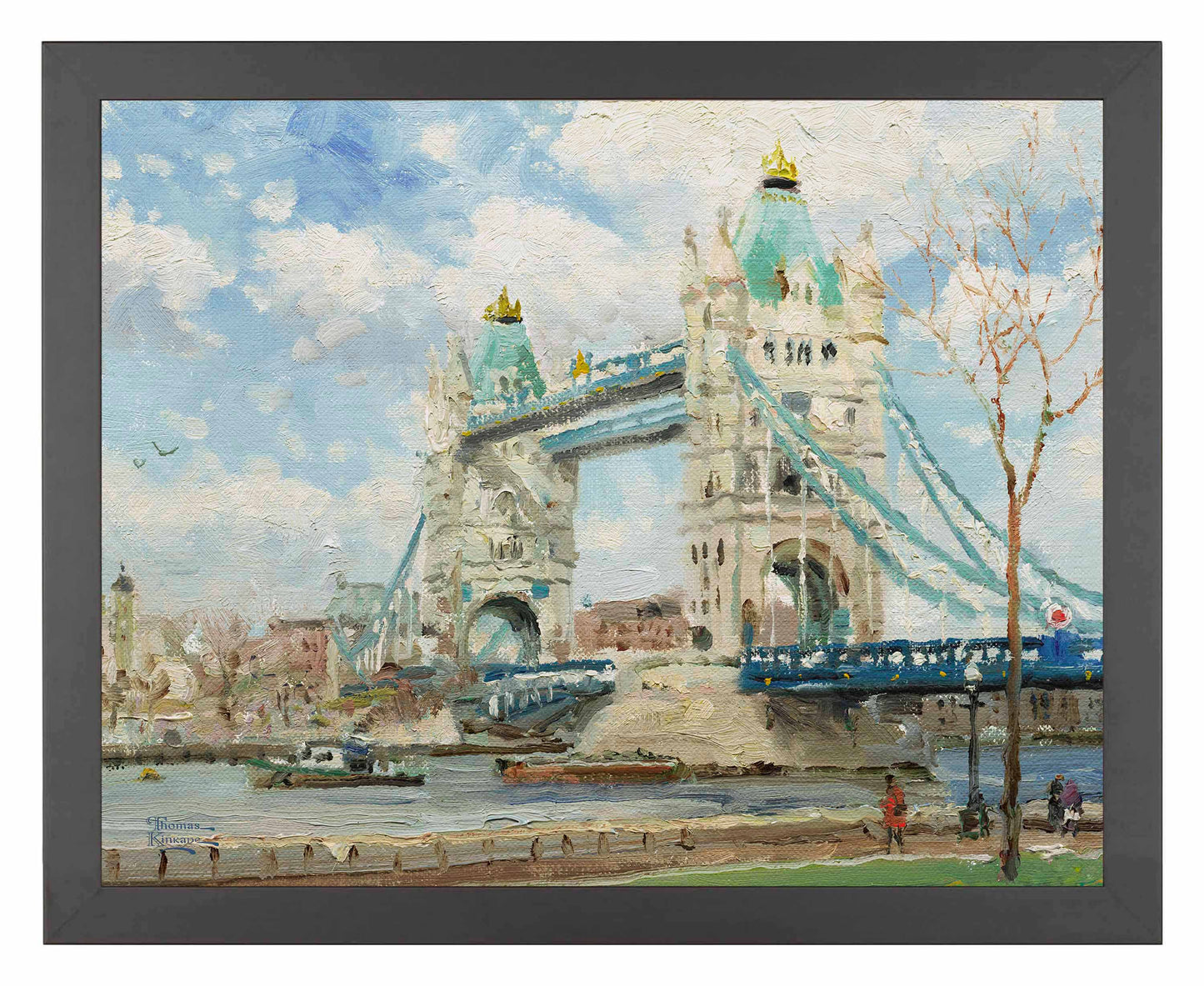 Framed painting of London Tower Bridge 