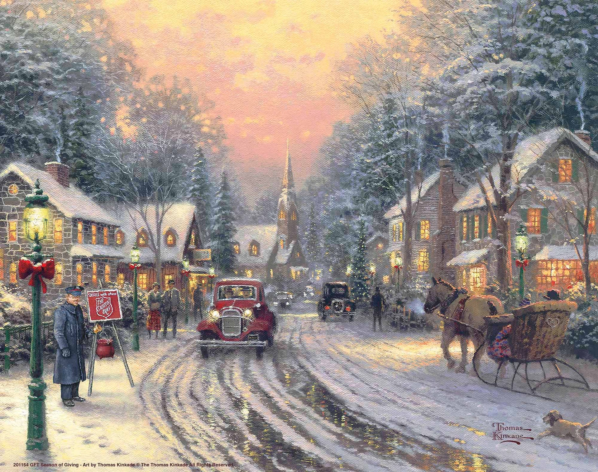 Painting of Christmas season vibes