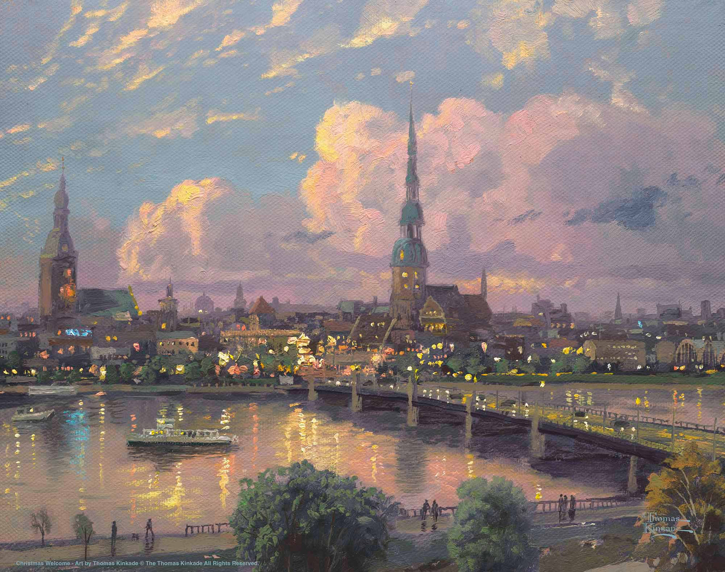 Sunset over Riga, Latvia - Art Prints