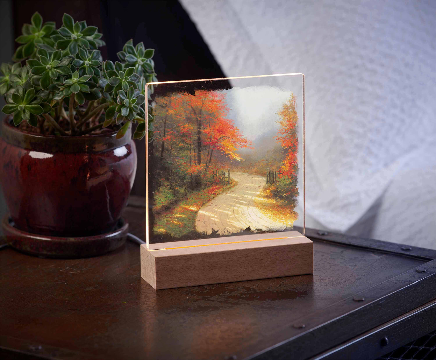Autumn Lane -  Acrylic Night Light