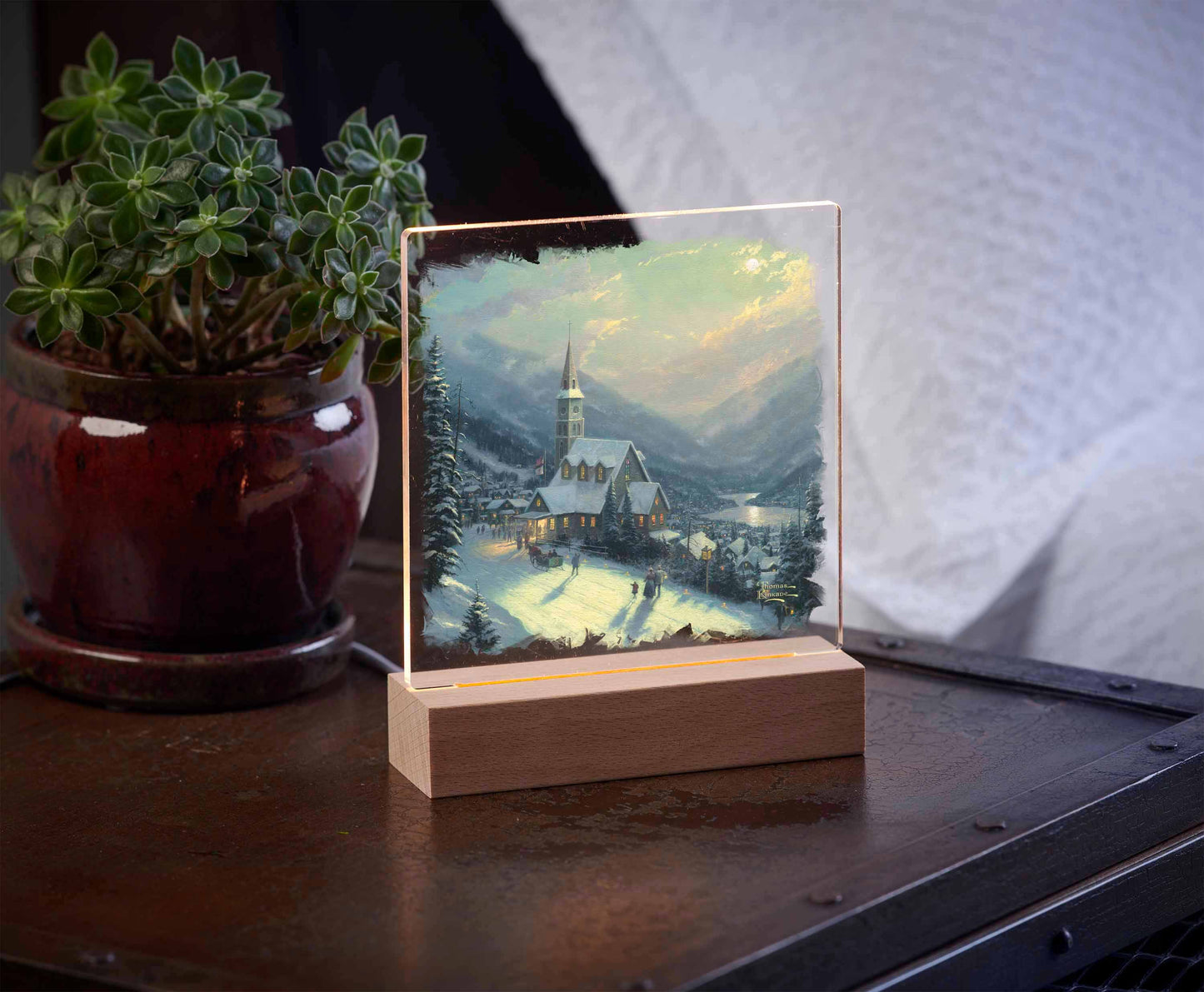 Moonlit Village -  Acrylic Night Light