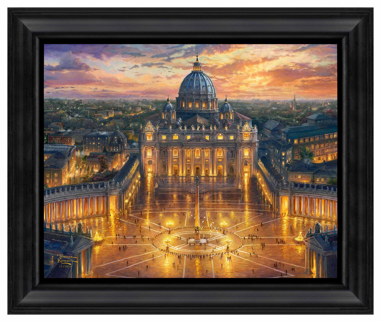 Vatican Sunset - 16" x 20" Brushstroke Vignette