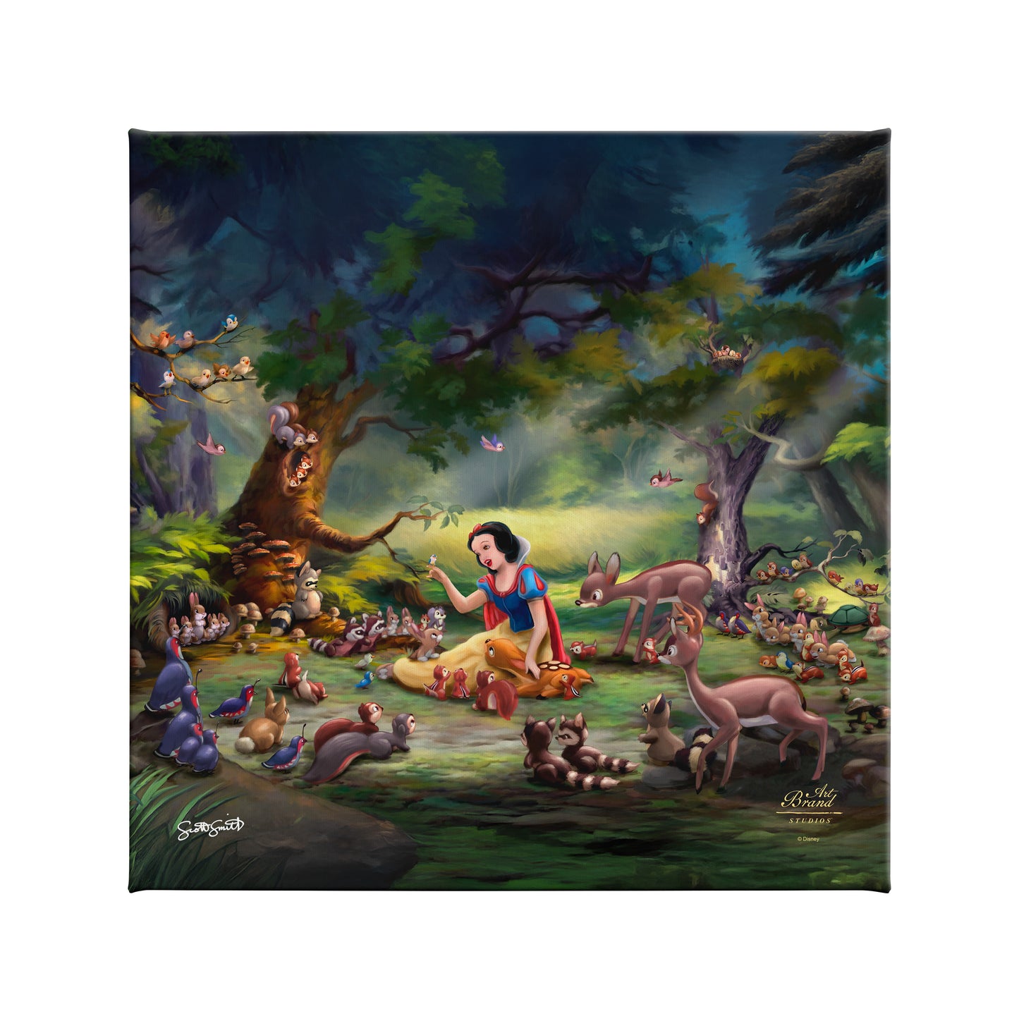 Disney's Snow White - Forest Secrets - 14" x 14" Gallery Wrapped Canvas