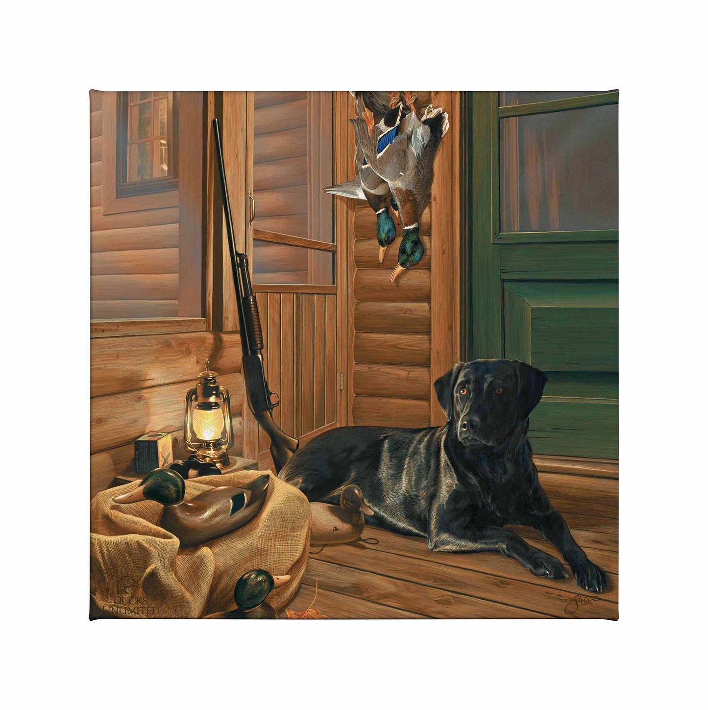 Bountiful Day - Black Lab Gallery Wrapped Canvas - Official Ducks Unlimited Art