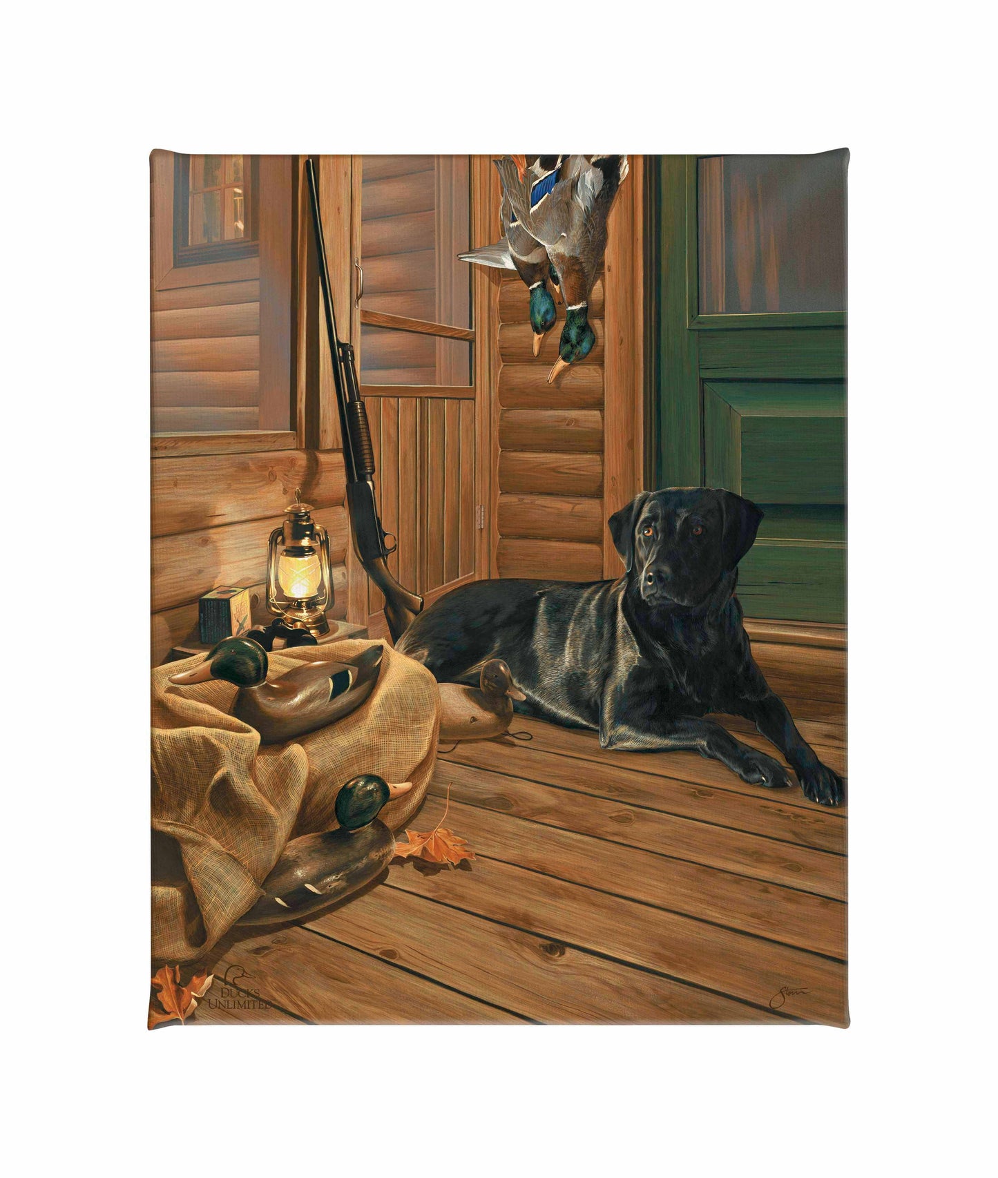 Bountiful Day - Black Lab Gallery Wrapped Canvas - Official Ducks Unlimited Art