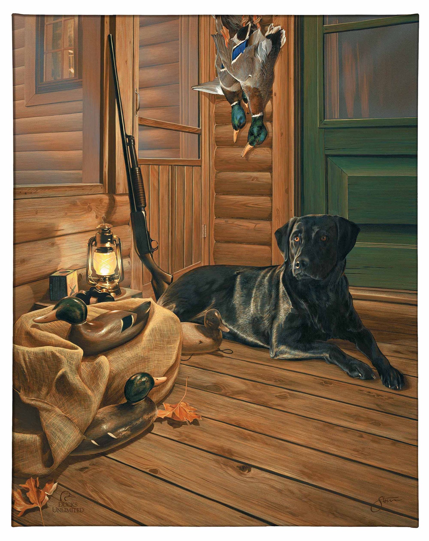 Bountiful Day - Black Lab Gallery Wrapped Canvas - Official Ducks Unlimited Art