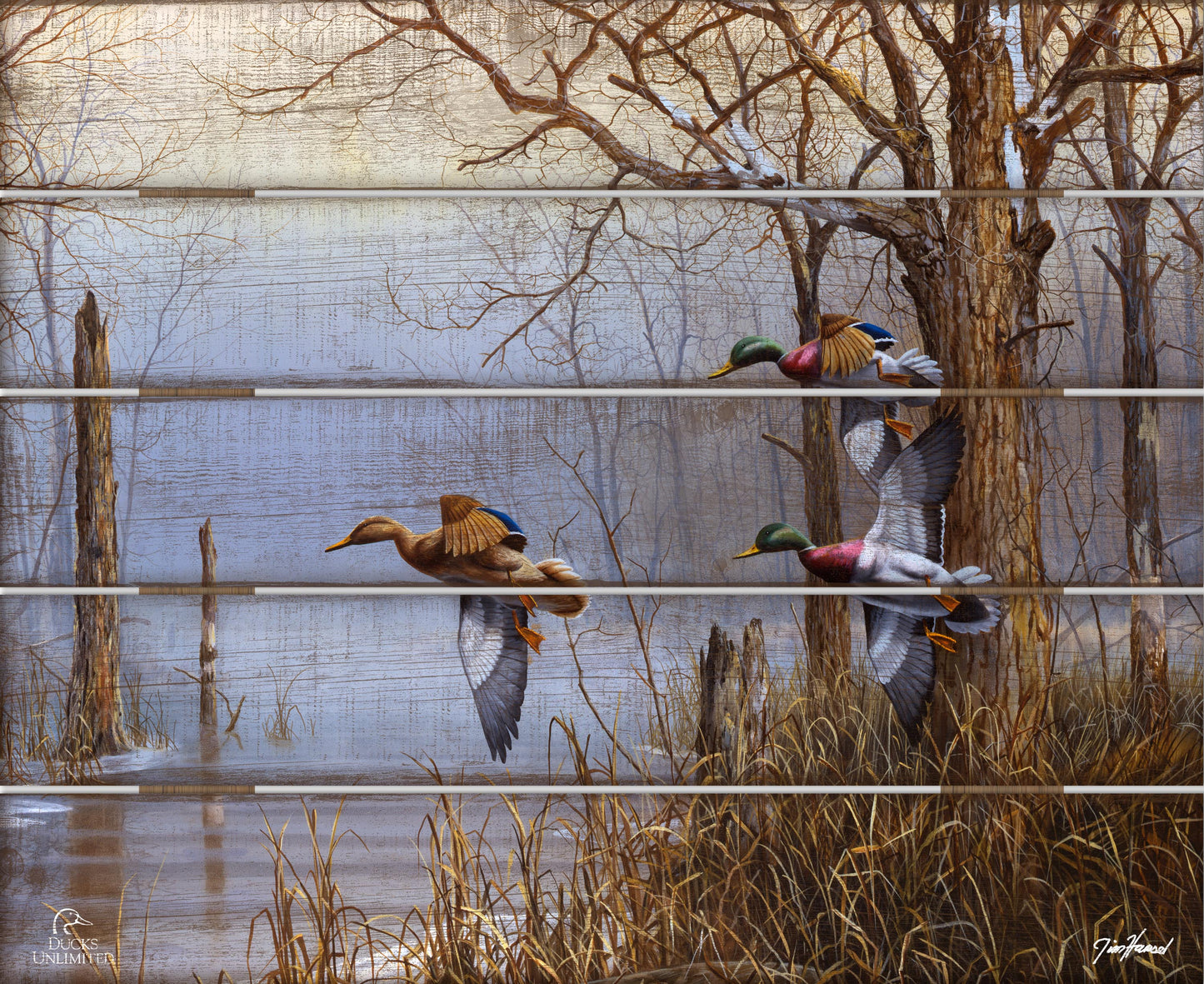 After the Thaw  18" x 22" Pallet Wall Art - Official Ducks Unlimited Art
