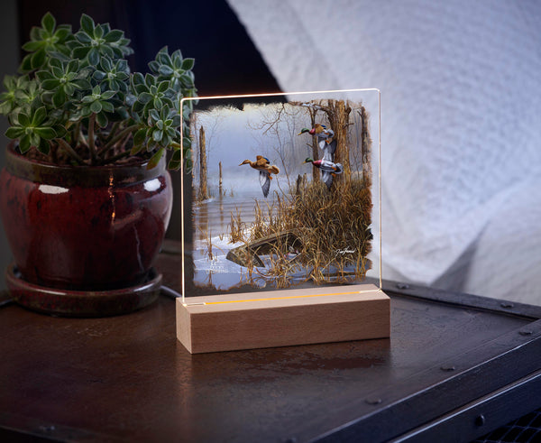 After the Thaw  6.37" x 6" Acrylic Nightlight - Official Ducks Unlimited Art