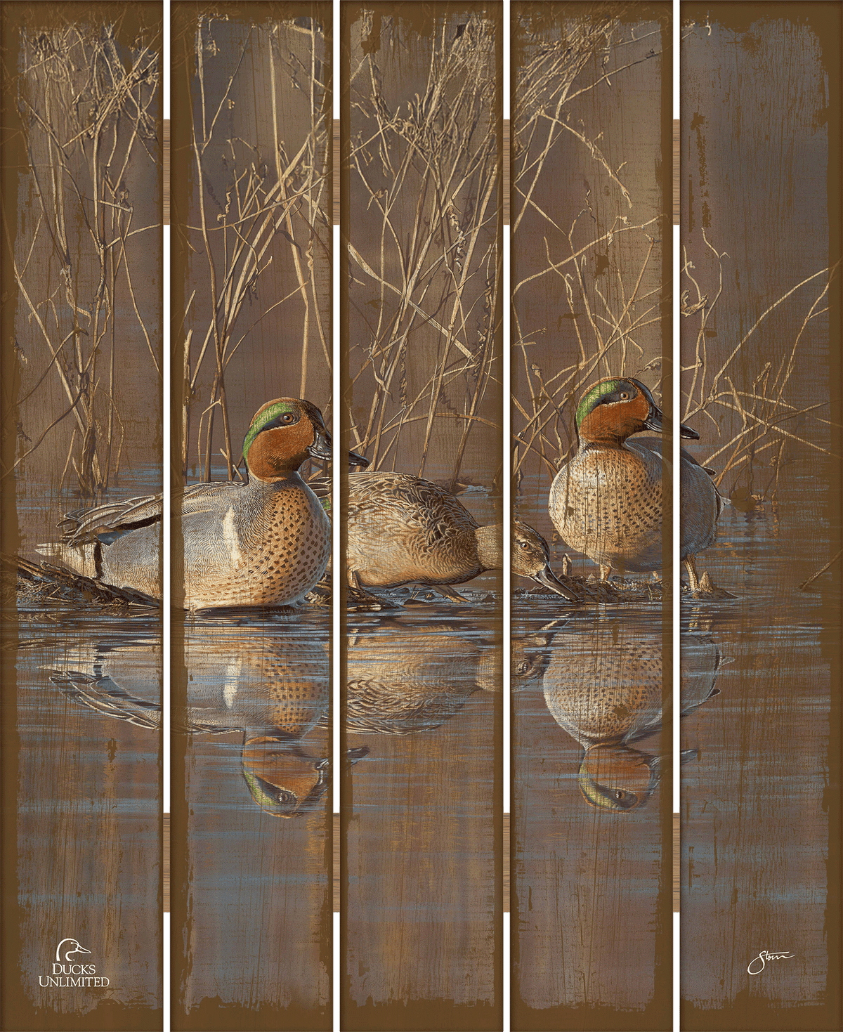 Amber Waters 18" x 22" Pallet Wall Art - Official Ducks Unlimited Art