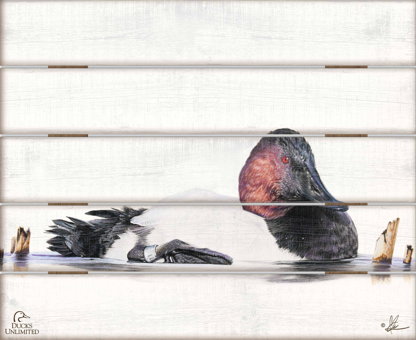 Banded 18" x 22" Pallet Wall Art - Official Ducks Unlimited Art