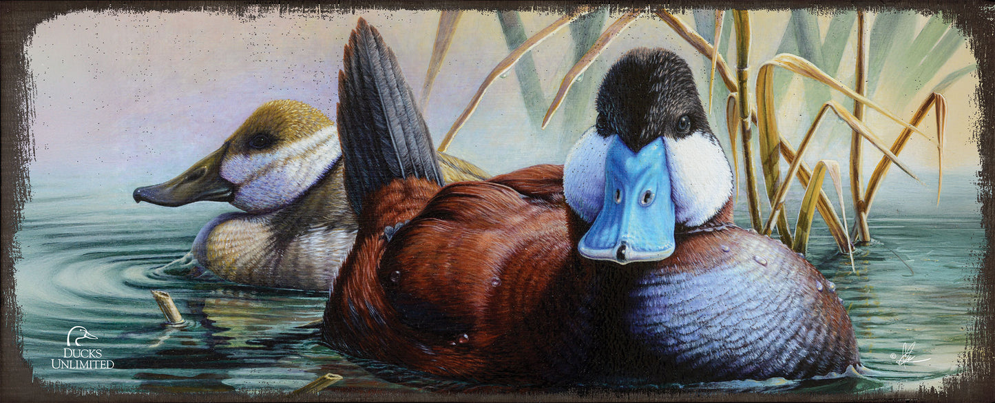 Day Spring 12" x 30" Wood Sign - Official Ducks Unlimited Art
